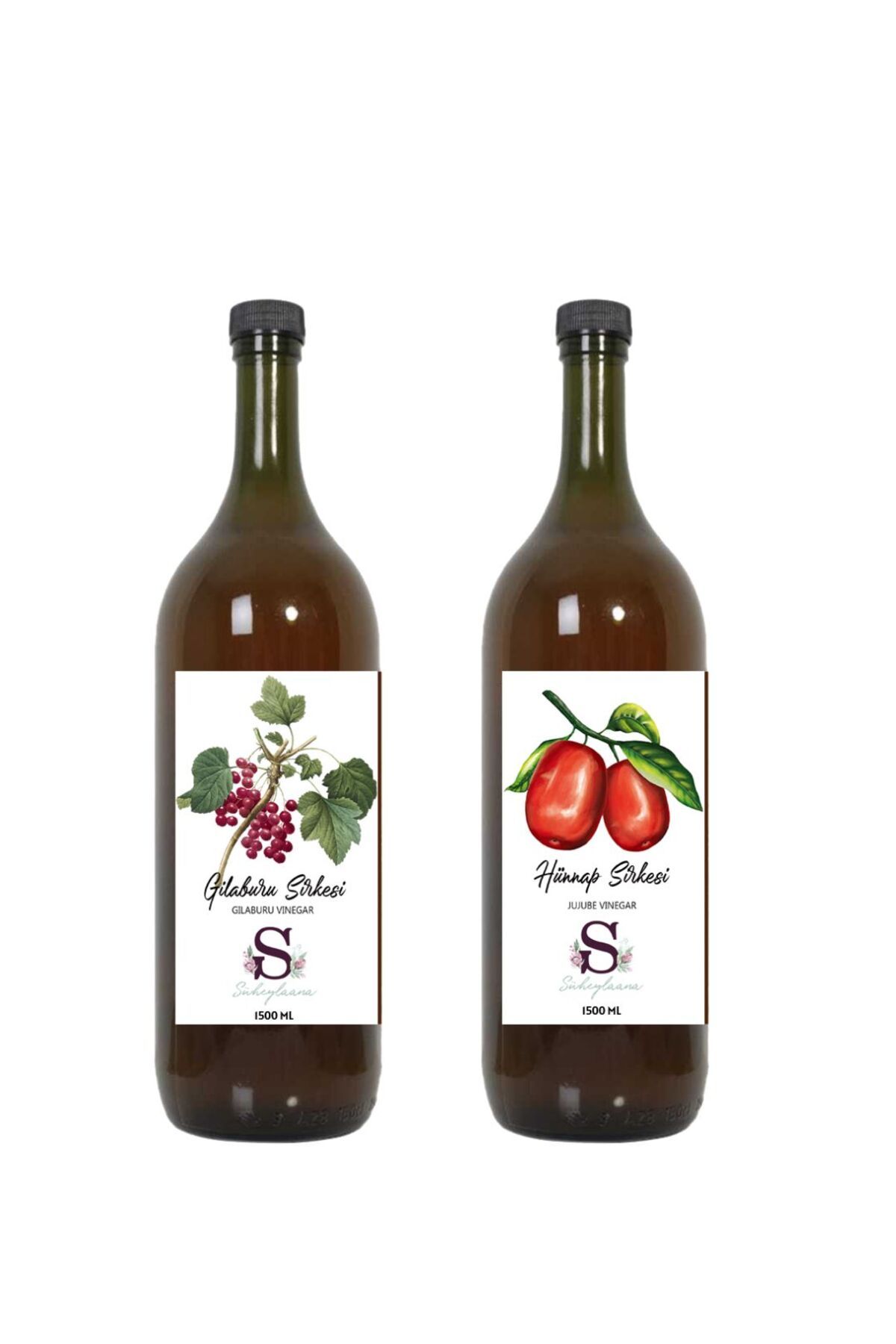 Süheylaana Doğal Gilaburu Sirkesi 1500 Ml - Doğal Hünnap Sirkesi 1500 Ml