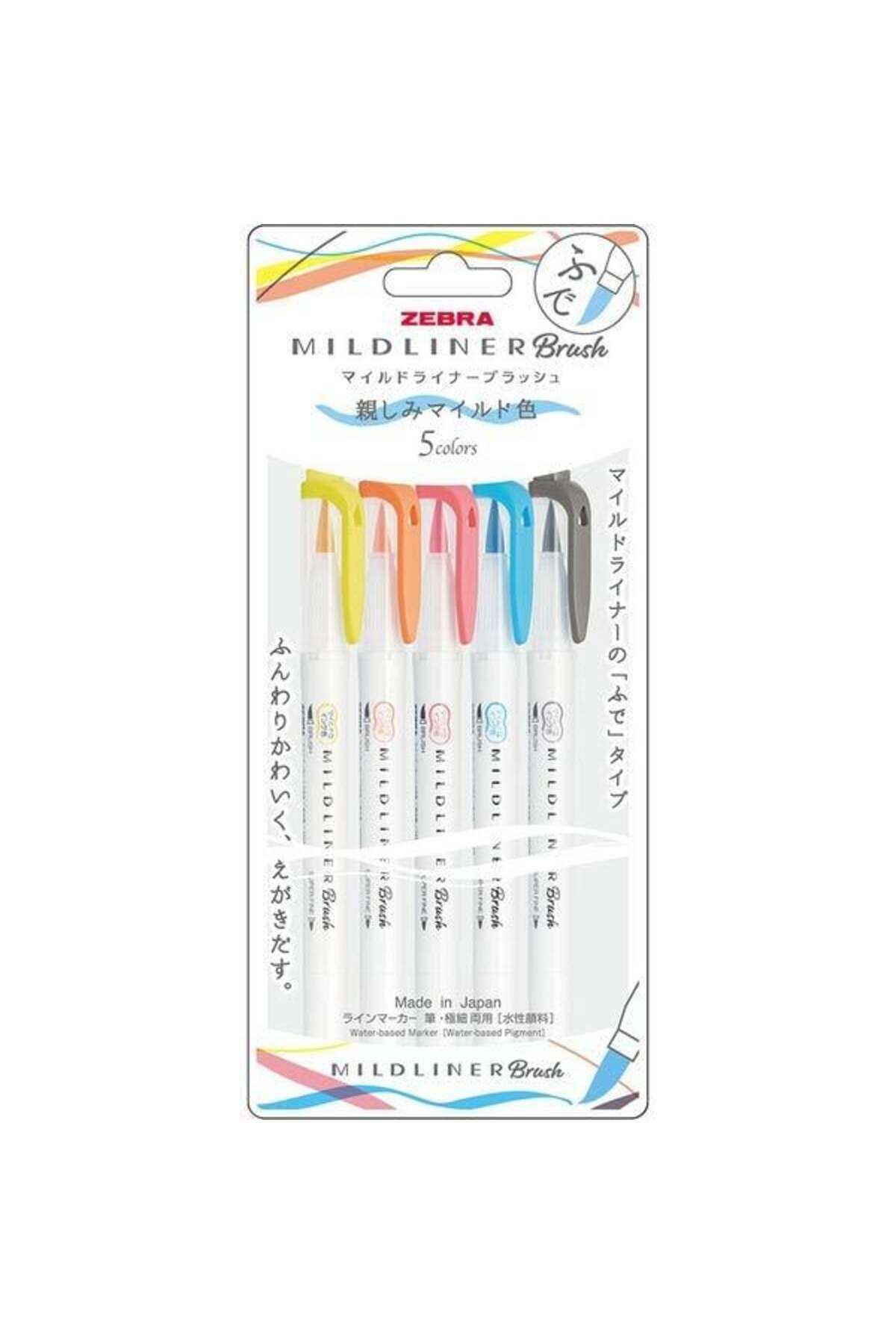 Zebra Sarasa Zebra Mildliner Brush Pen N-5C-N Set