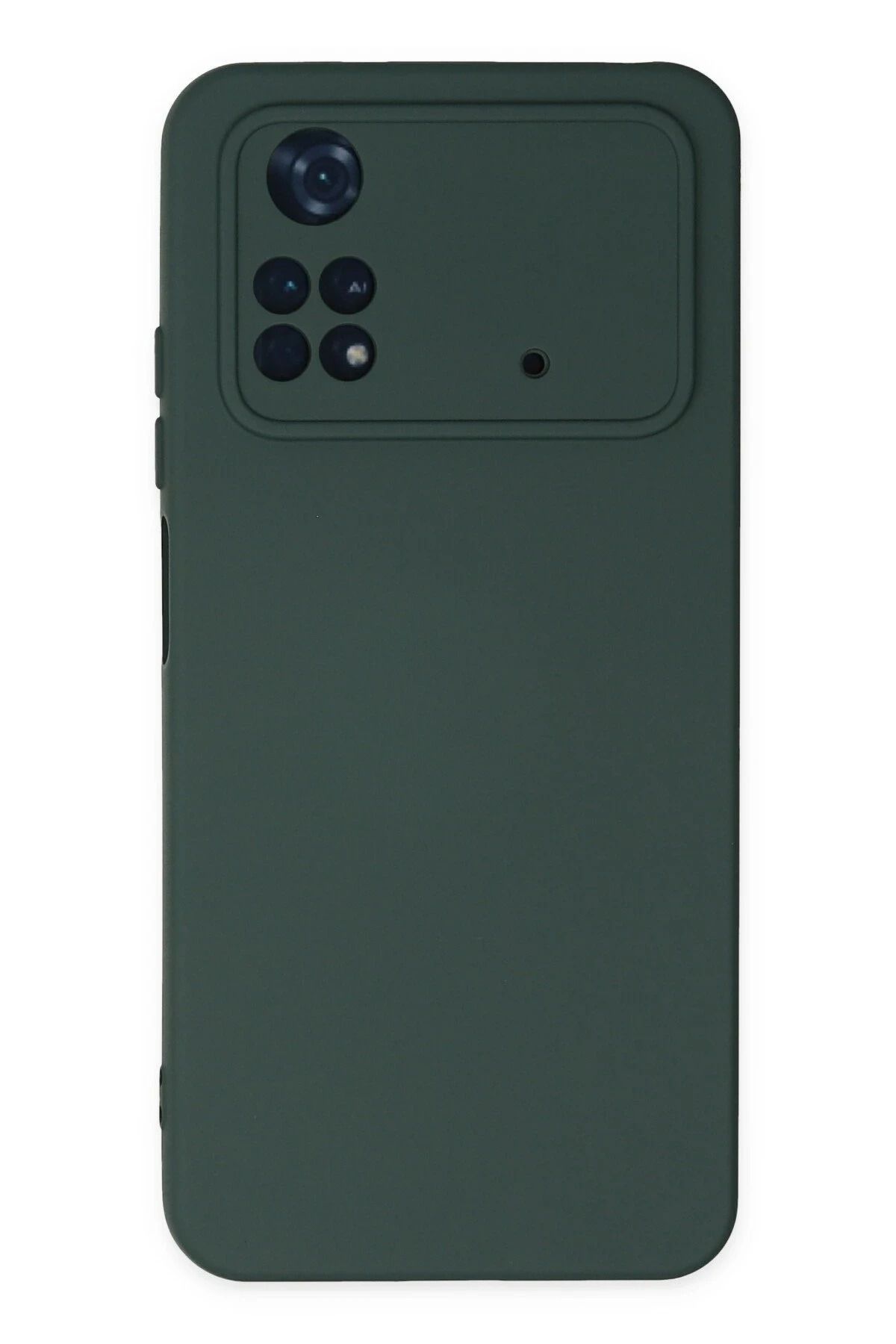NewFace Xiaomi Poco M4 Pro Uyumlu 4G Kılıf Nano içi Kadife Silikon - Koyu Yeşil BSTMY