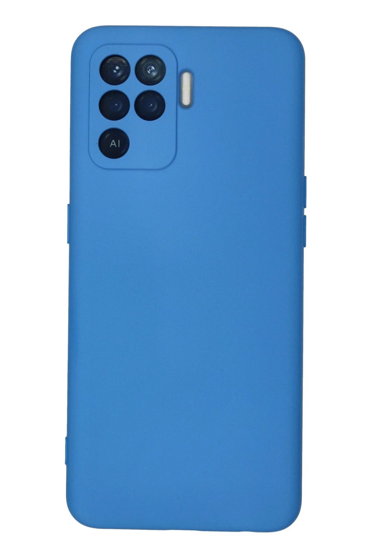 NewFace Reno 5 Lite Uyumlu Kılıf Nano içi Kadife Silikon - Mavi
