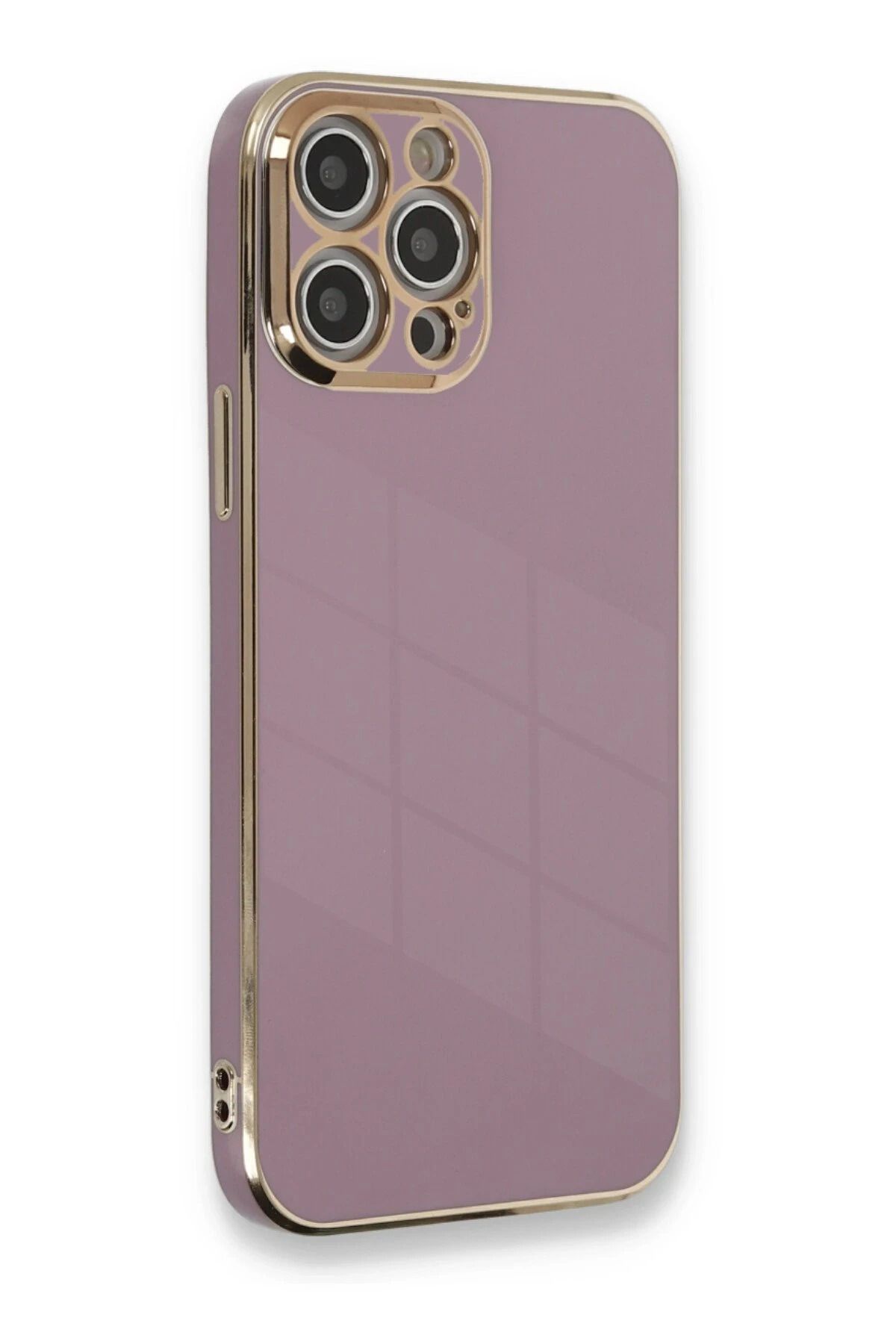 NewFace iPhone 12 Pro Kılıf Volet Silikon - Mor FLKRY