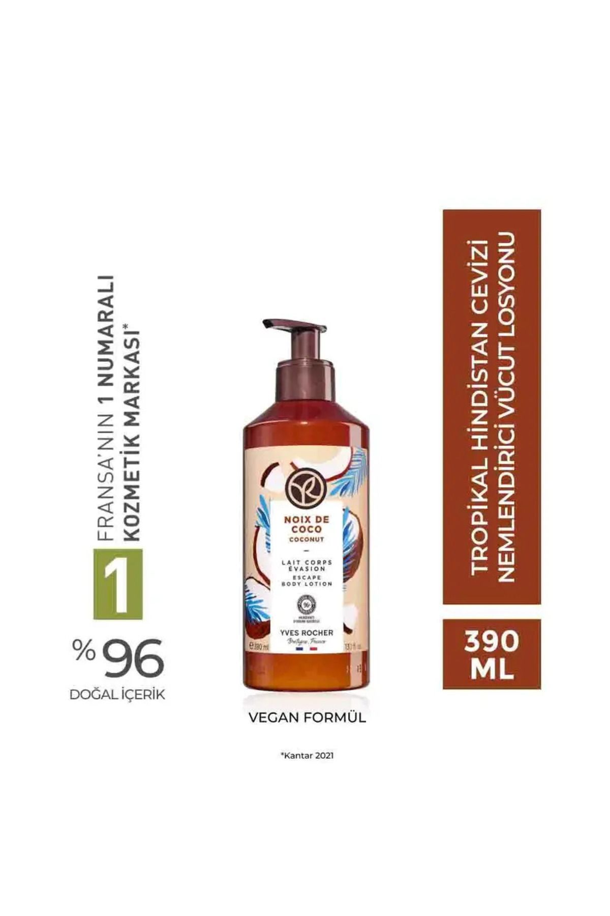 Yves Rocher Nemlendirici Vücut Losyonu - Tropikal Hindistan Cevizi - 390ml