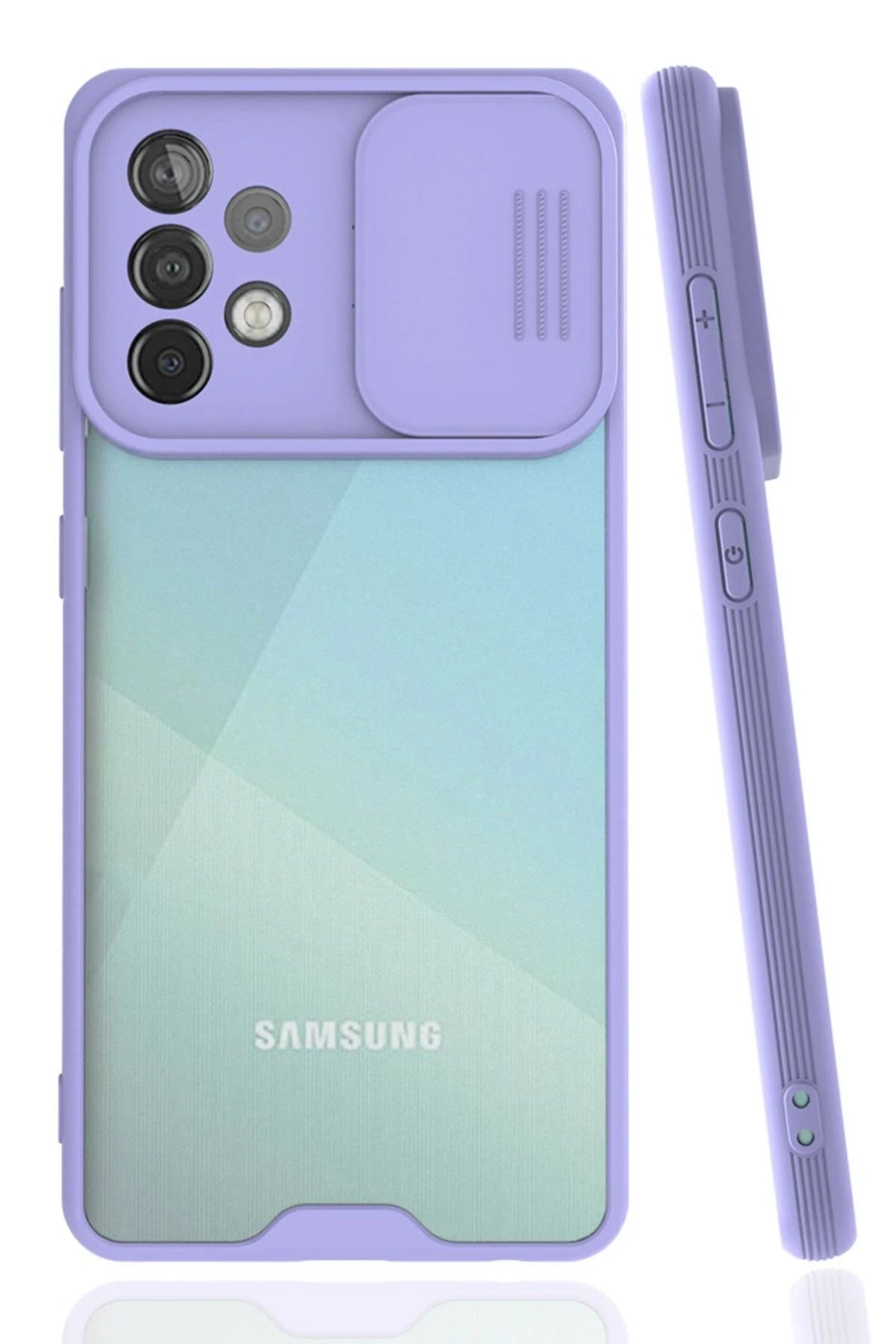 NewFace Samsung Galaxy A52 Kılıf Platin Kamera Koruma Silikon - Lila JOJUA