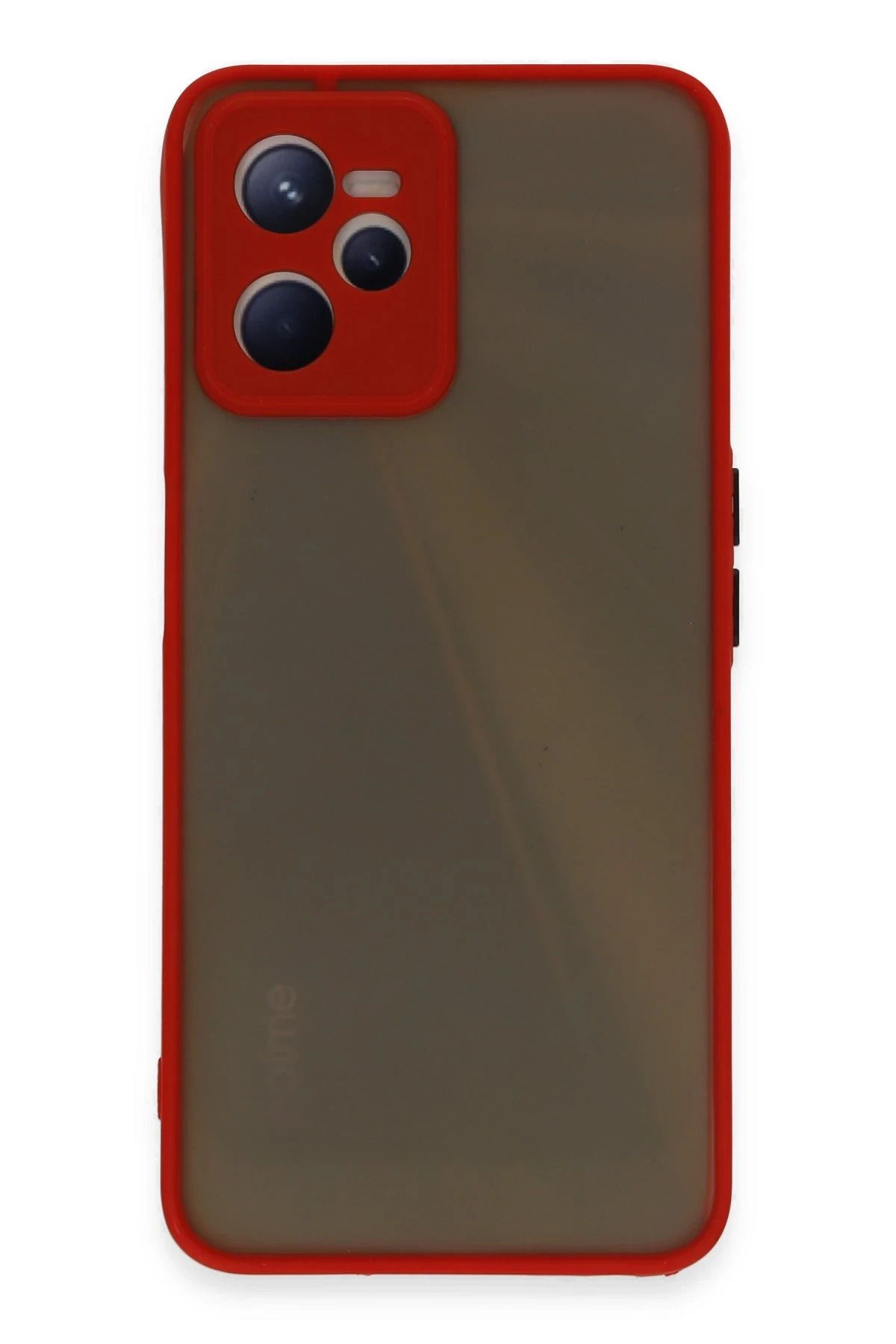 NewFace Realme C35 Kılıf Montreal Silikon Kapak - Kırmızı HNZRN