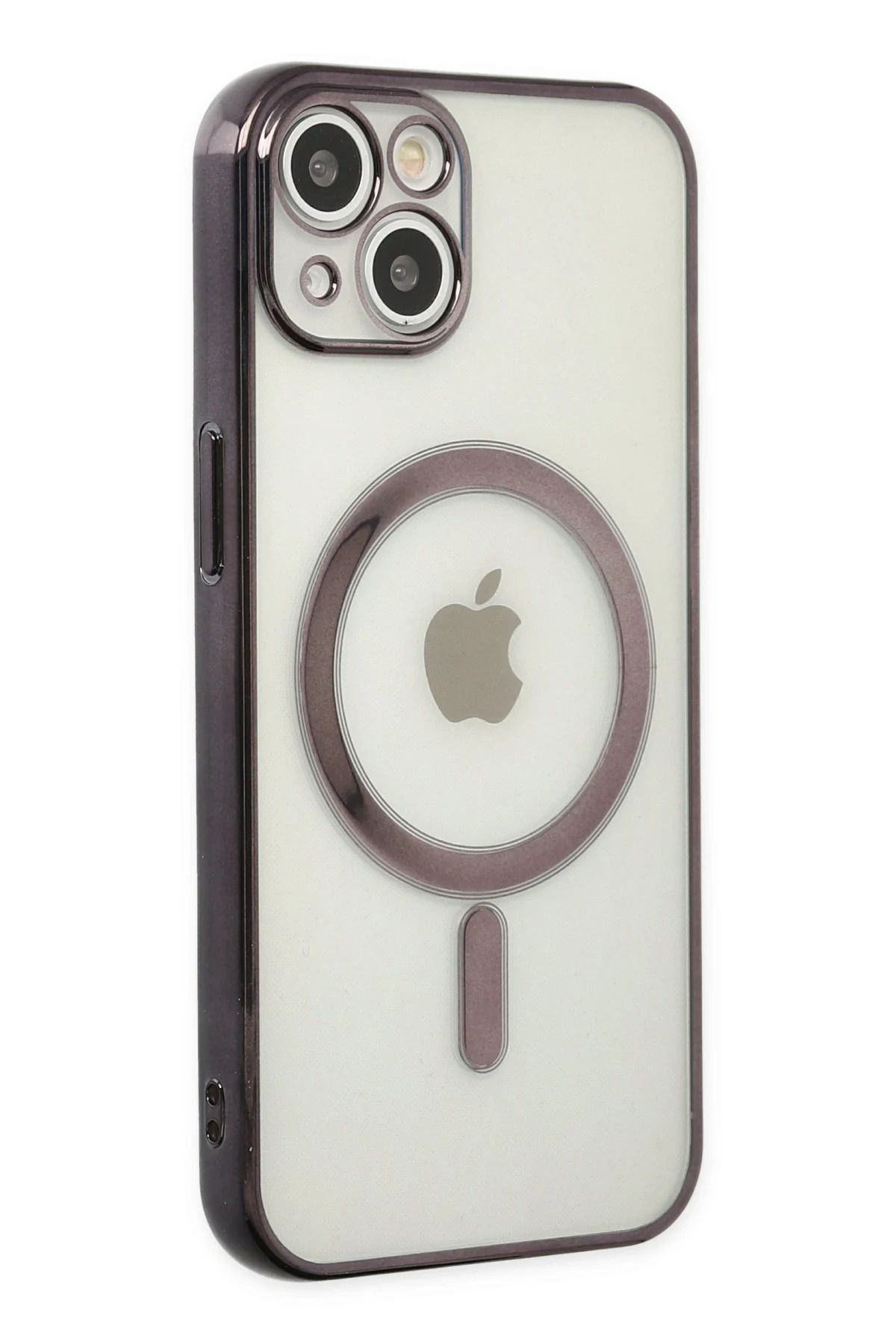NewFace iPhone 14 Plus Kılıf Magneticsafe Lazer Silikon - Siyah NRMSA