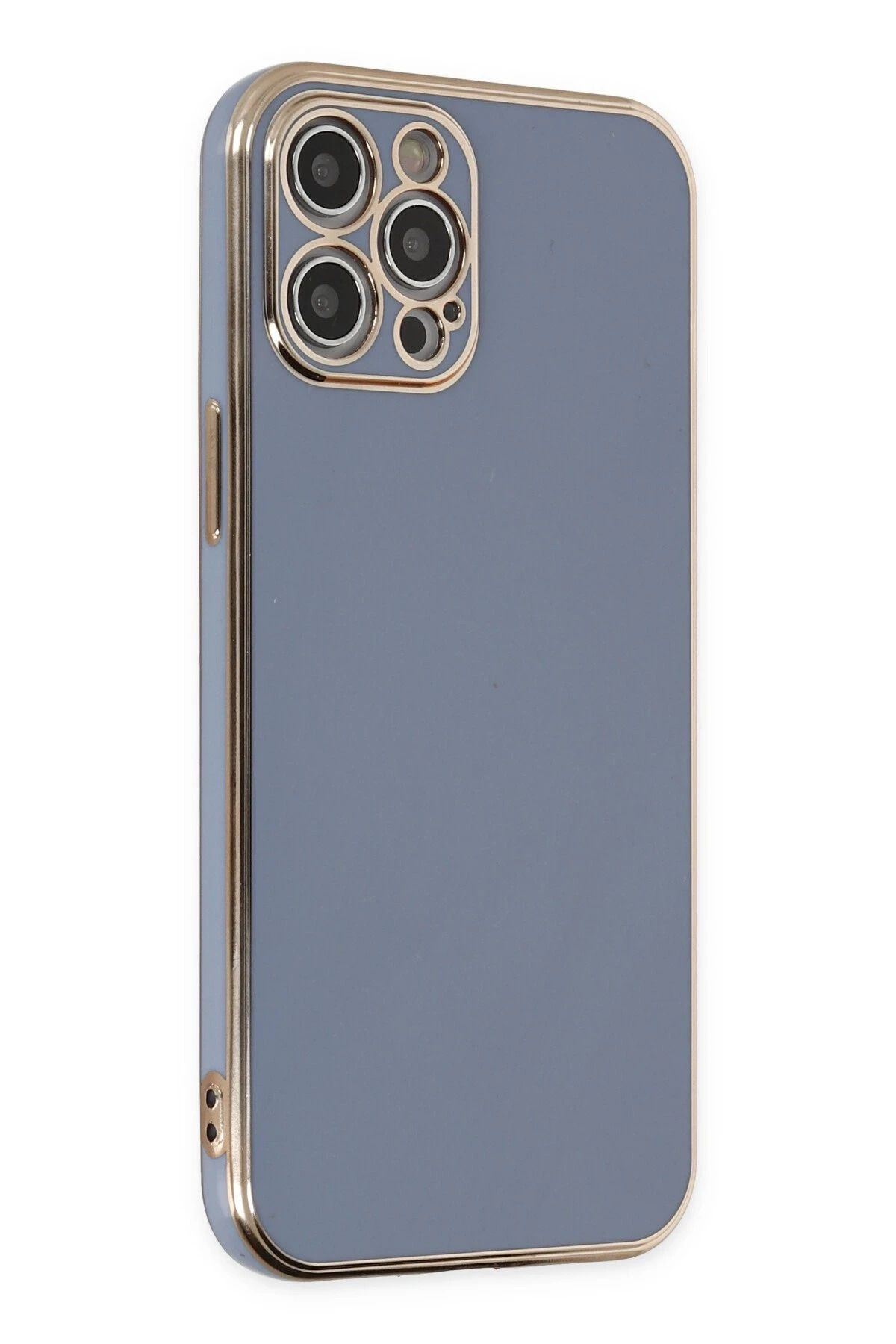 NewFace iPhone 12 Pro Kılıf Volet Silikon - Mavi YNSMR
