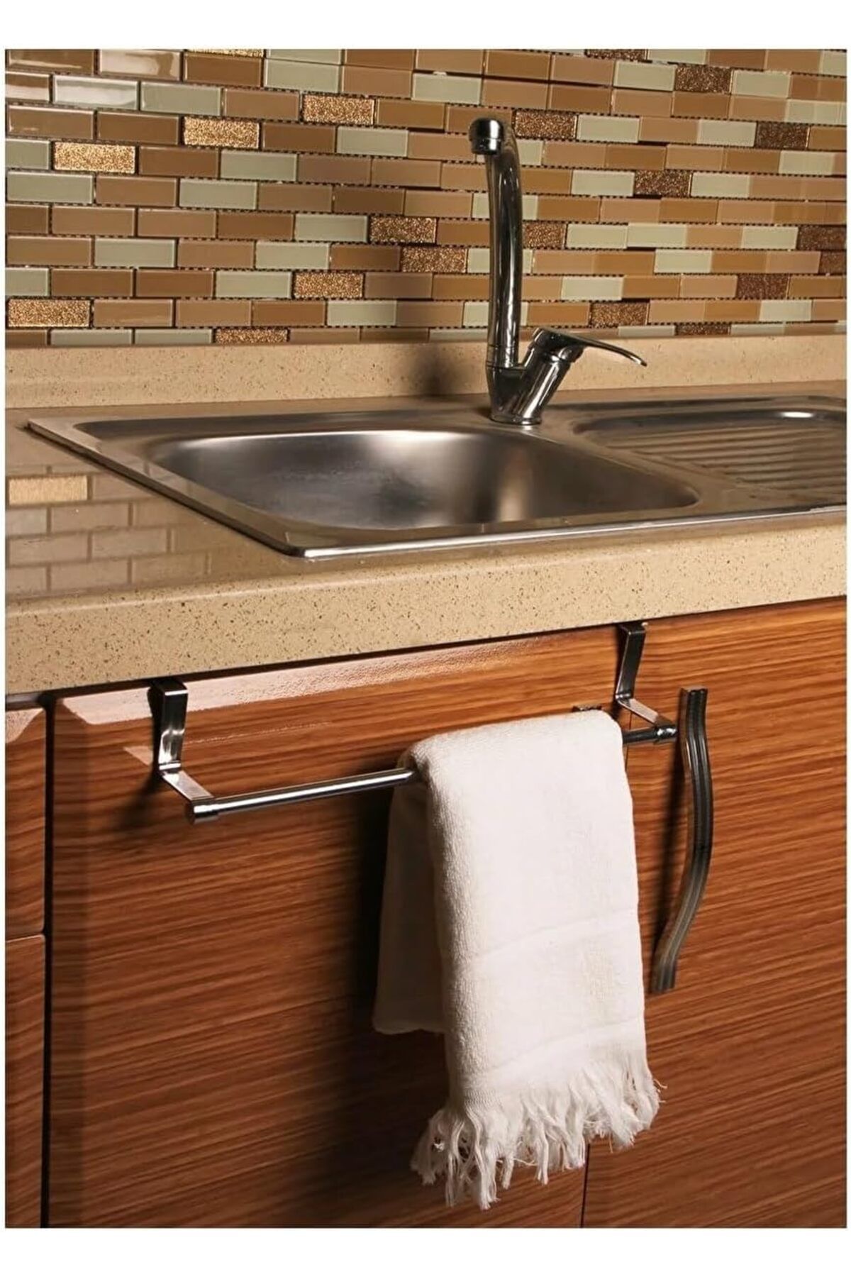 STOREMAX Krom Kaplama Çelik Dolap Kapağı Havlu Askılığı 30cm Dolap Kapağı Mutfak Bezi Ask