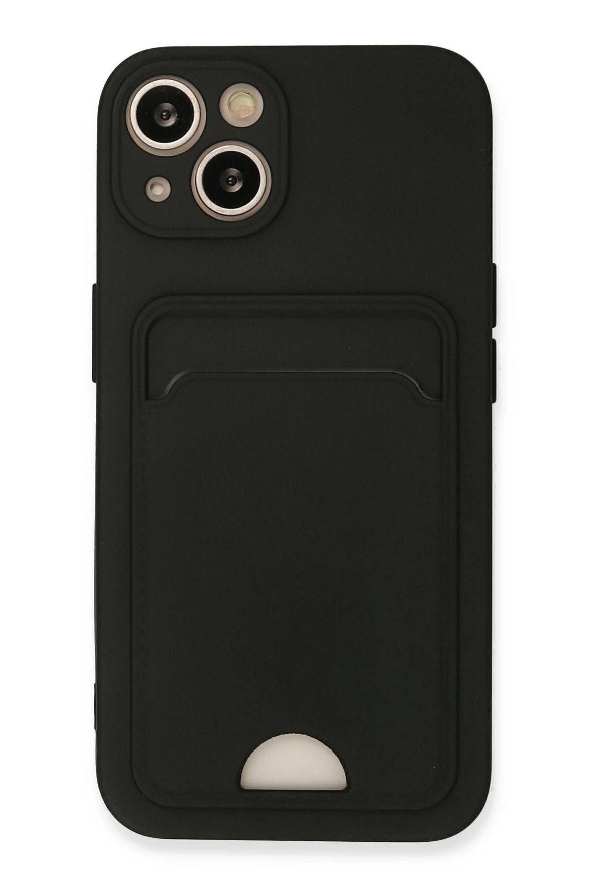 NewFace iPhone 13 Kılıf Kelvin Kartvizitli Silikon - Siyah NRMSA