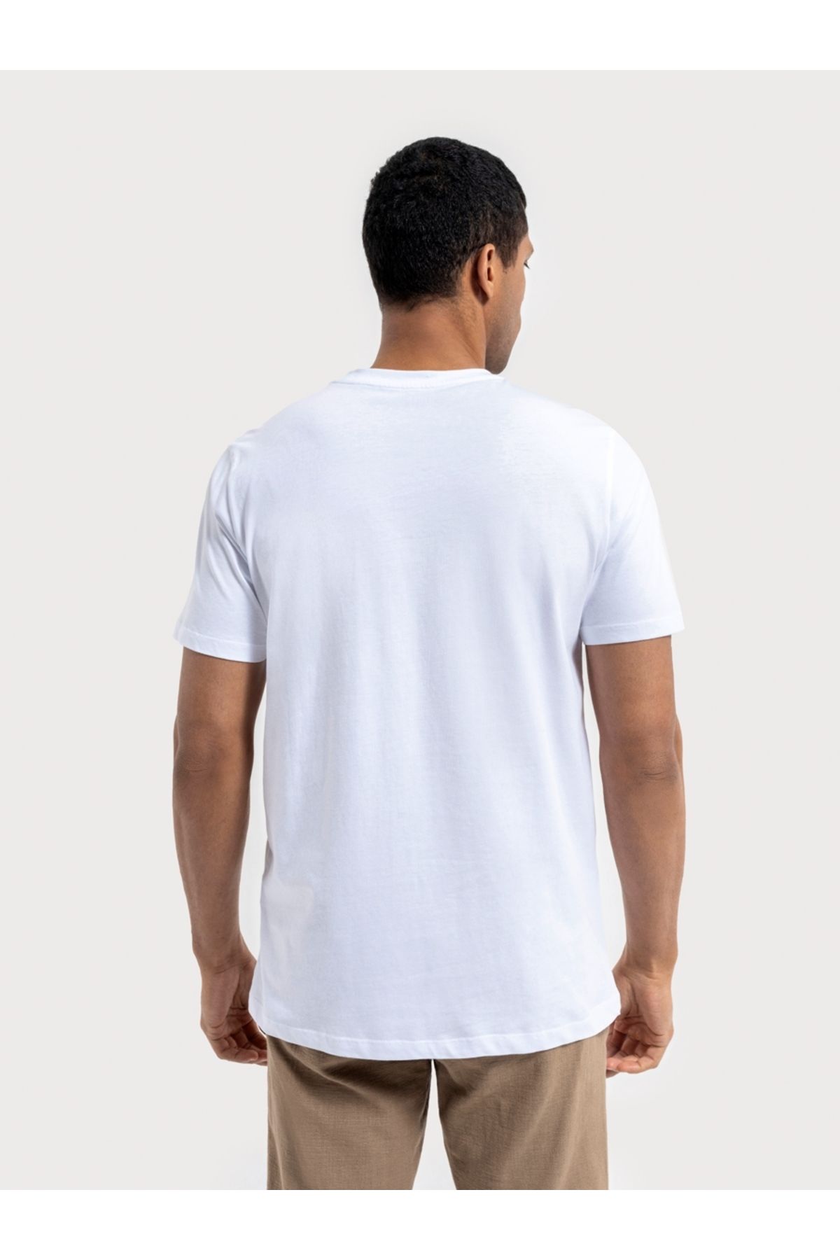 تی شرت سفید مردانه Tshirt K.Kol معمولی مناسب Loft