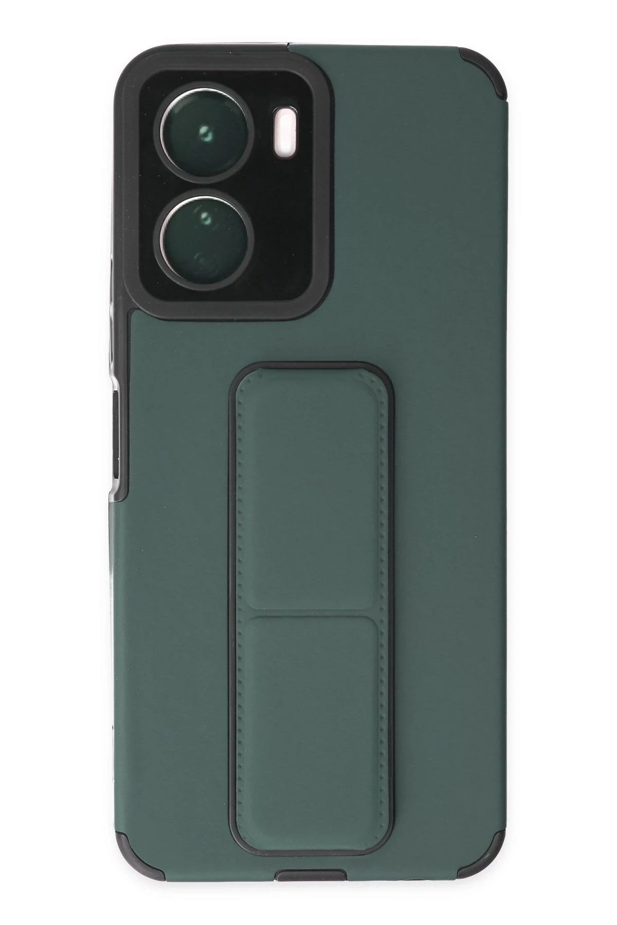 NewFace Vivo Y16 Kılıf Mega Standlı Silikon - Yeşil HNZRN