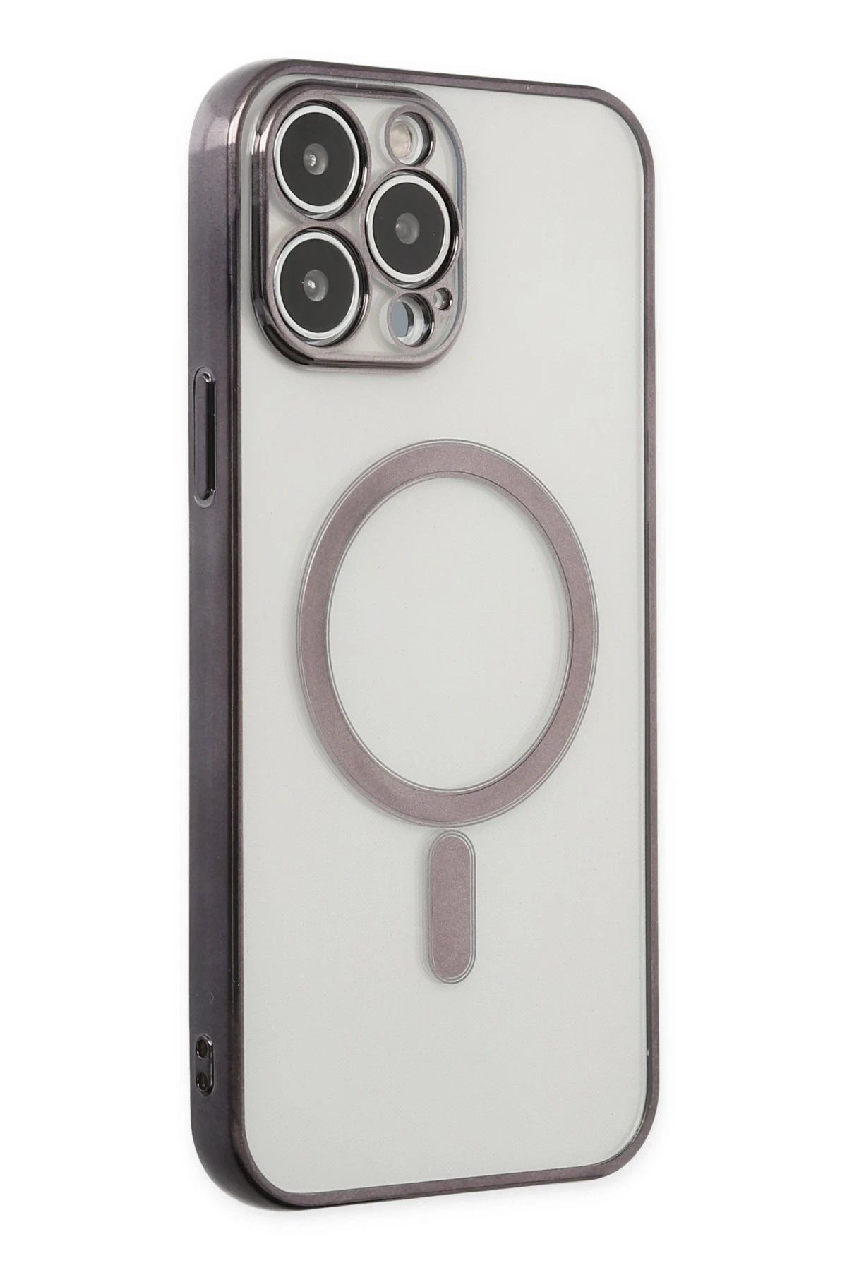 NewFace iPhone 14 Pro Kılıf Magneticsafe Lazer Silikon - Siyah JOJUA