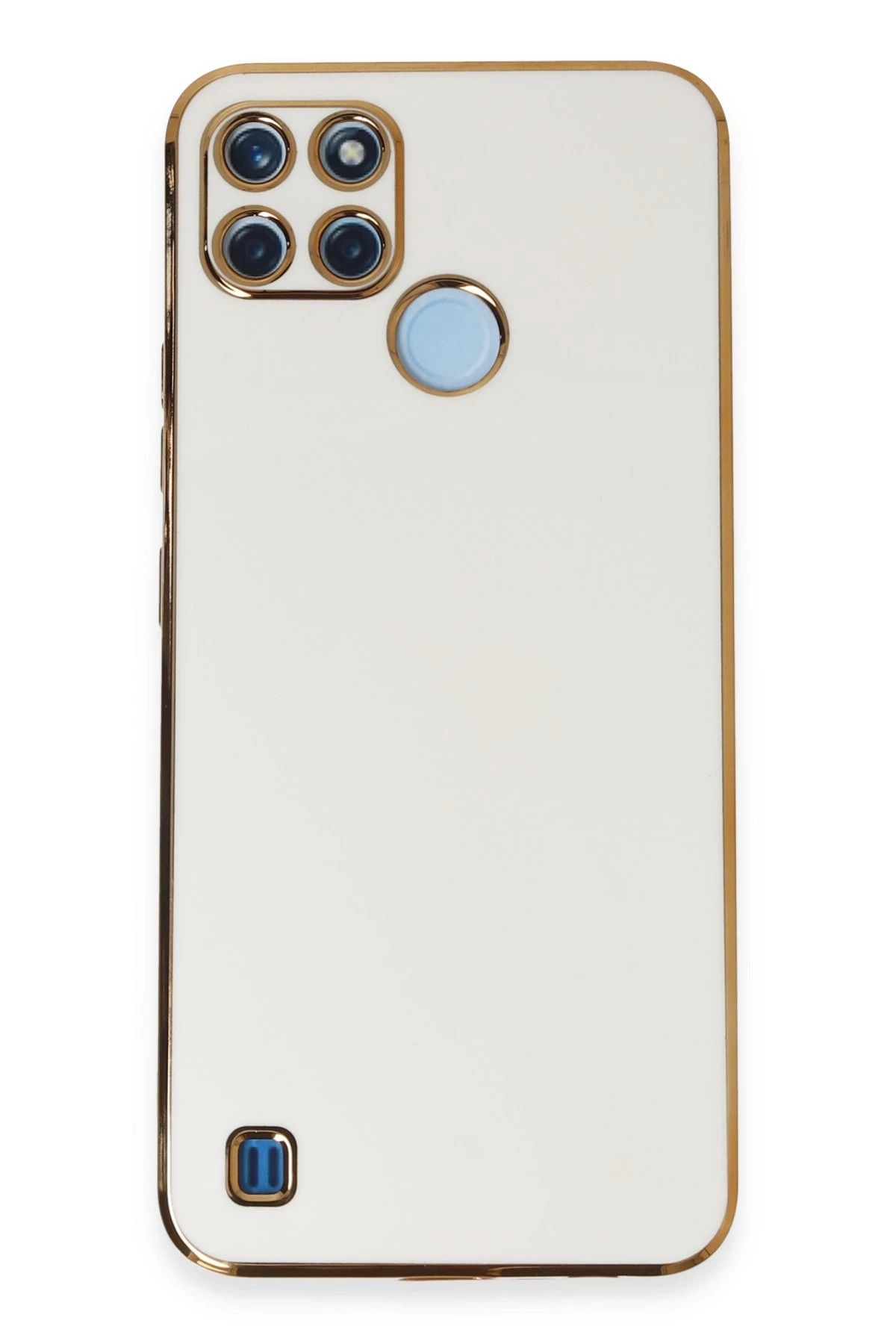 NewFace Realme C25Y Kılıf Volet Silikon - Beyaz FERRG