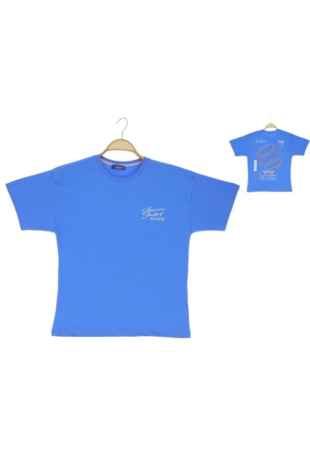 Atabay Kids ATABAY 116-04-25 ERKEK TSHİRT ARKA CREATİVE HOO BASKILI 9/12 YAŞ