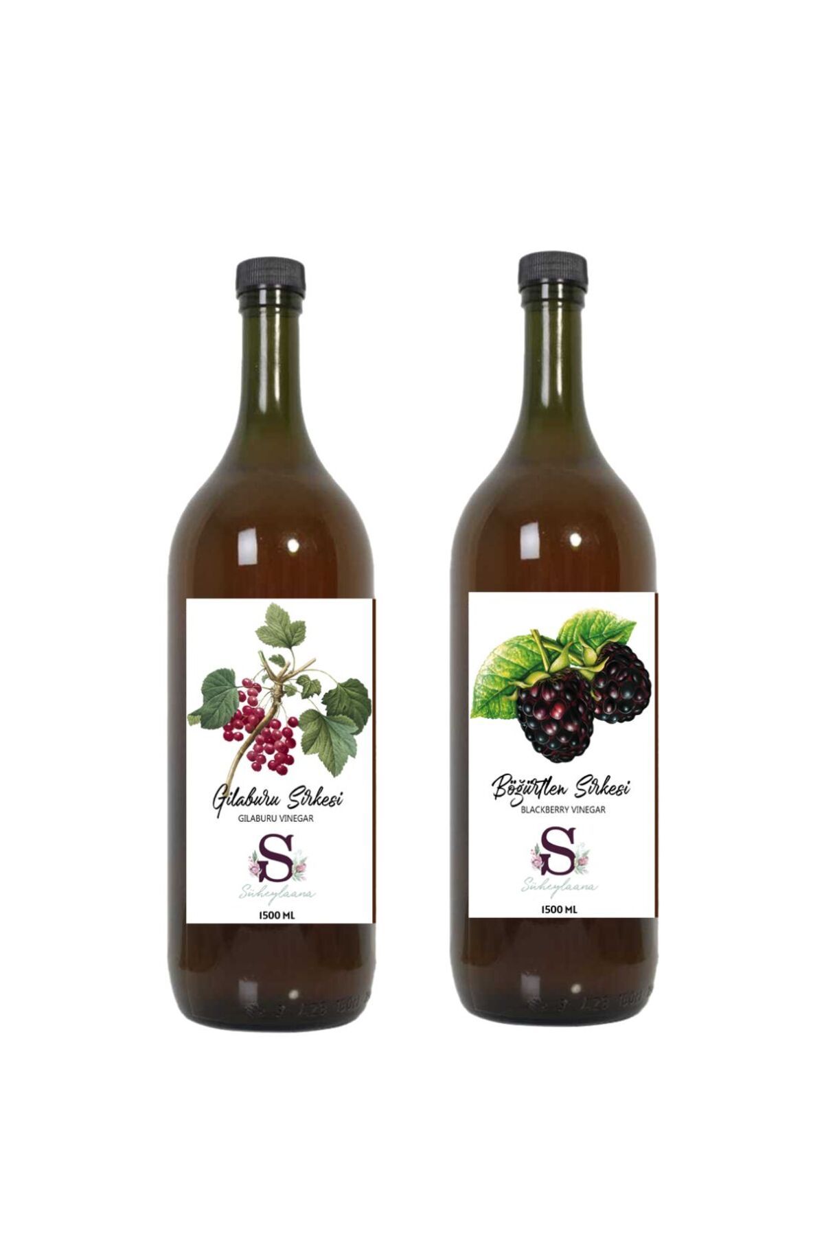 Süheylaana Doğal Gilaburu Sirkesi 1500 Ml - Doğal Böğürtlen Sirkesi 1500 Ml
