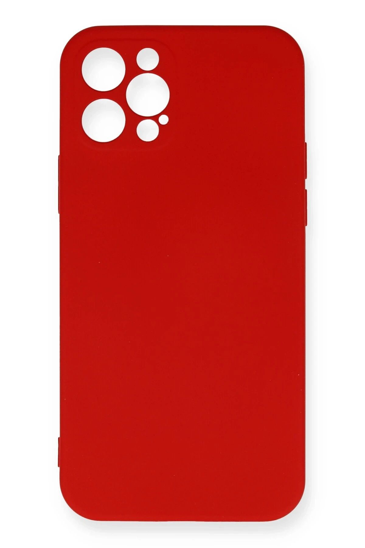 NewFace iPhone 12 Pro Max Kılıf Nano içi Kadife Silikon - Kırmızı YNSMR