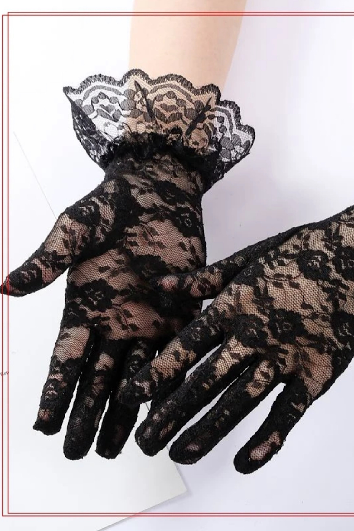 Giraffe Dantel Eldiven Gotik Punk Y2K Fairy