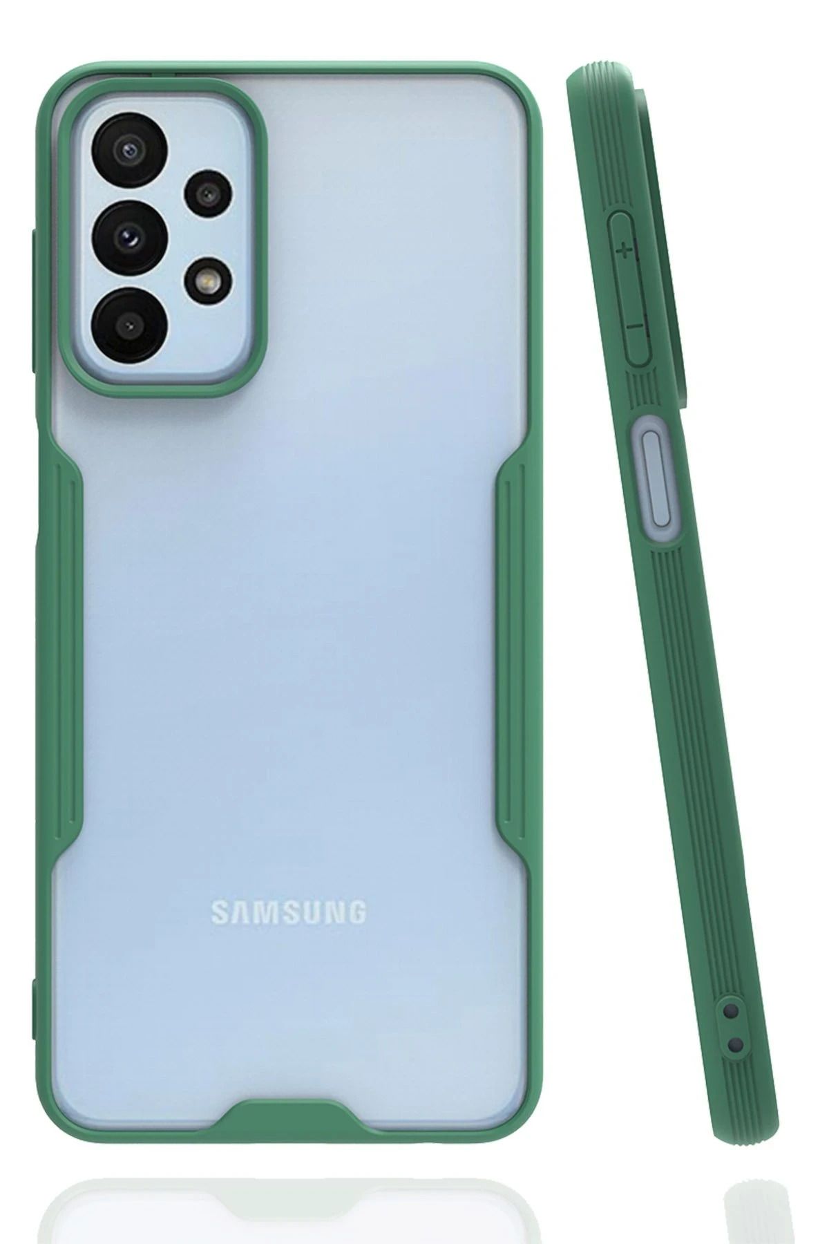 NewFace Samsung Galaxy A23 4G Kılıf Platin Silikon - Yeşil YNSMR