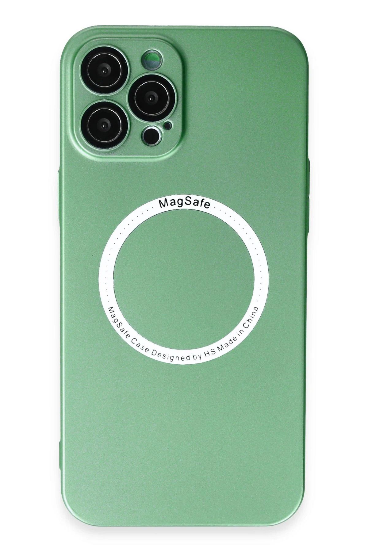 NewFace iPhone 12 Pro Kılıf Jack Magneticsafe Lens Silikon - Yeşil JOJUA