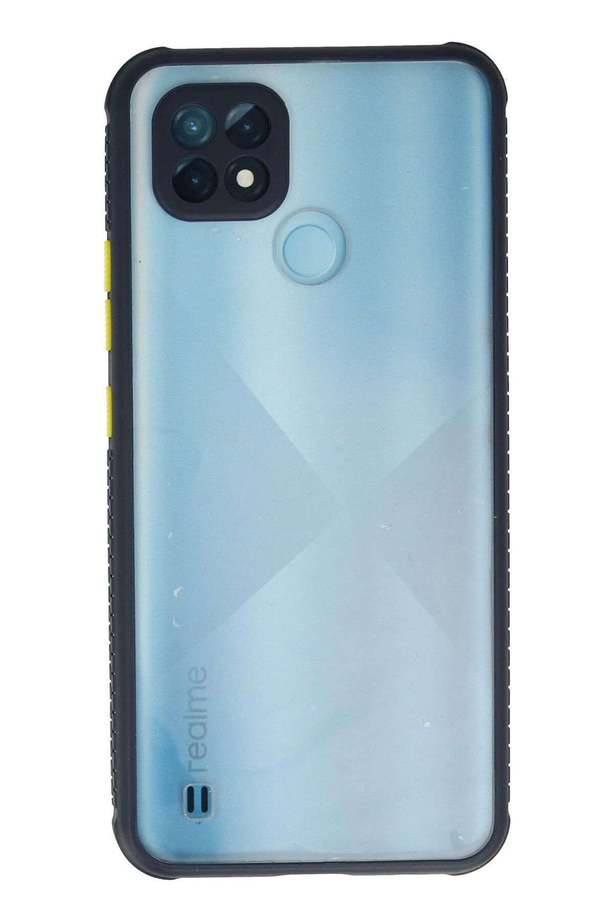 NewFace Realme C21 Kılıf Miami Şeffaf Silikon - Lacivert NRMSA