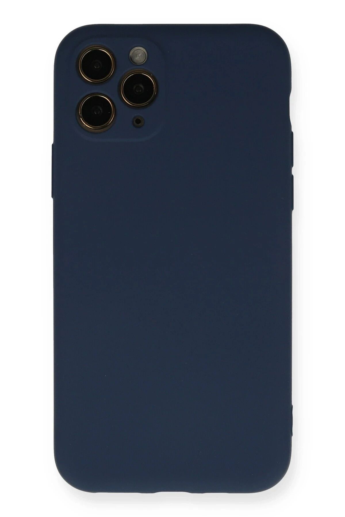 NewFace iPhone 11 Pro Uyumlu Kılıf Nano içi Kadife Silikon - Lacivert HNZRN