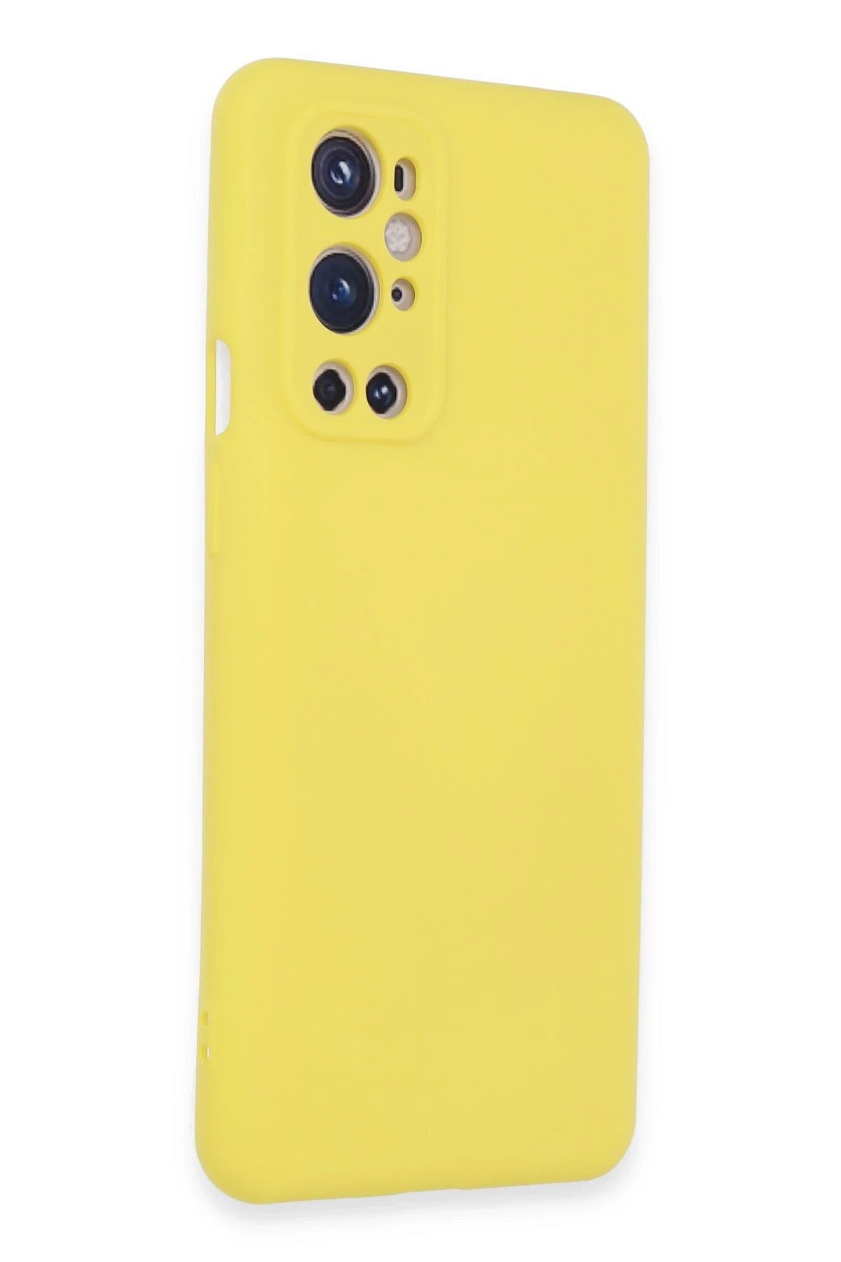 NewFace One Plus 9 Pro Kılıf Nano içi Kadife Silikon - Sarı HNZRN