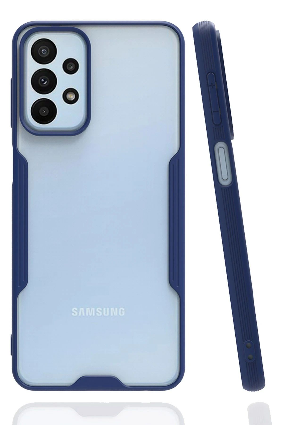 NewFace Samsung Galaxy A23 4G Kılıf Platin Silikon - Lacivert NRMSA