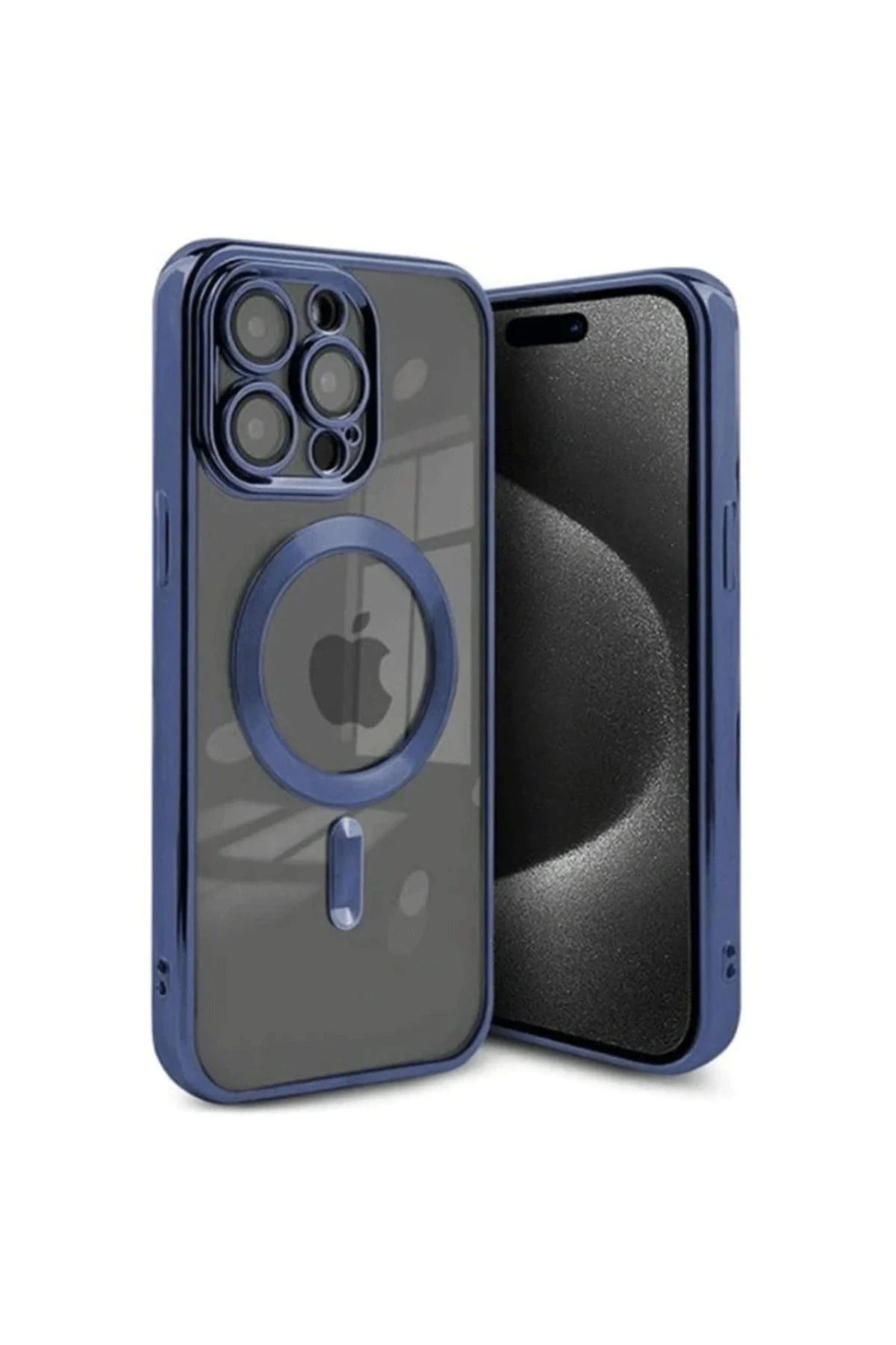 NewFace iPhone 15 Pro Kılıf Kross Magneticsafe Kapak - Lacivert JOJUA