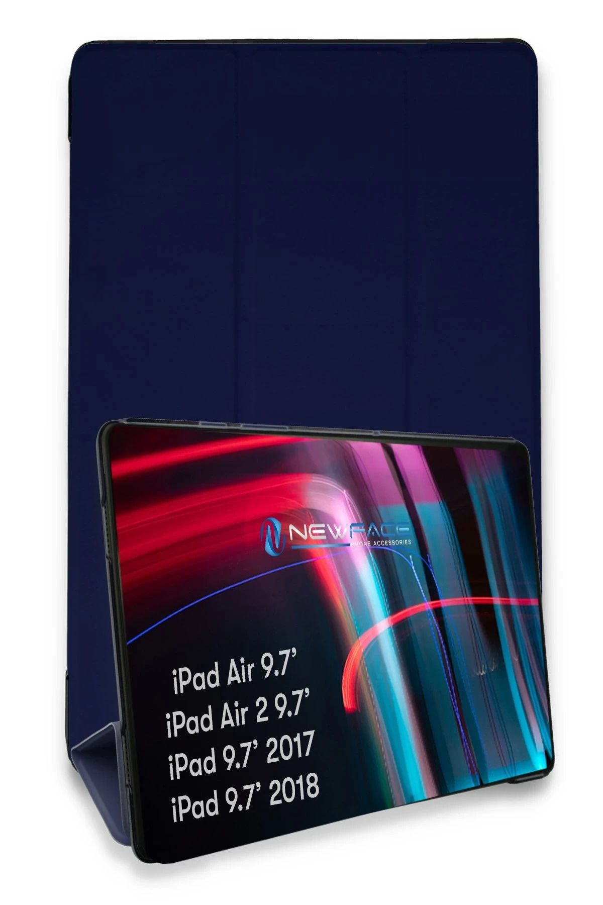 NewFace iPad 5 Air 9.7 Kılıf Tablet Smart Kılıf - Lacivert BSTMY