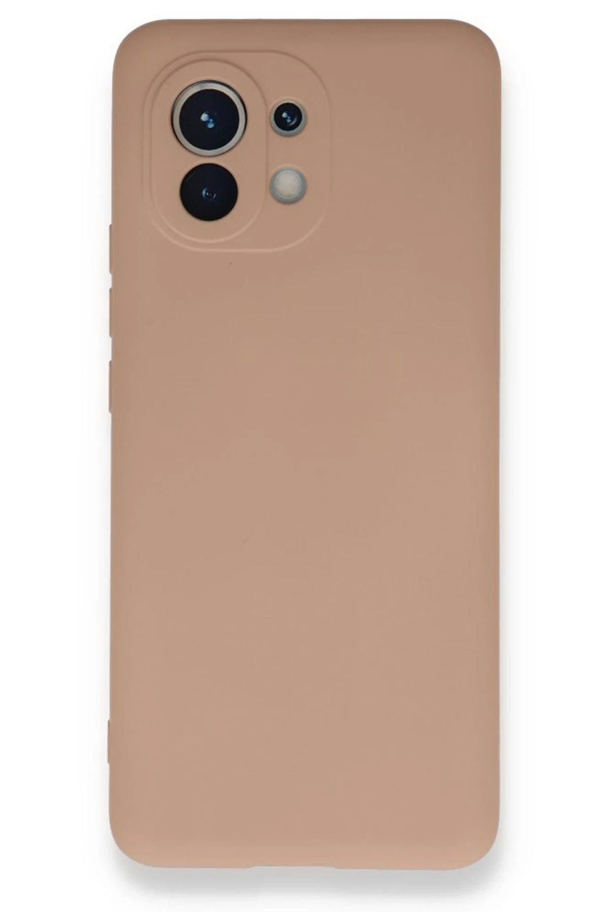 NewFace Xiaomi Mi 11 Uyumlu Kılıf Nano içi Kadife Silikon - Pudra BSTMY