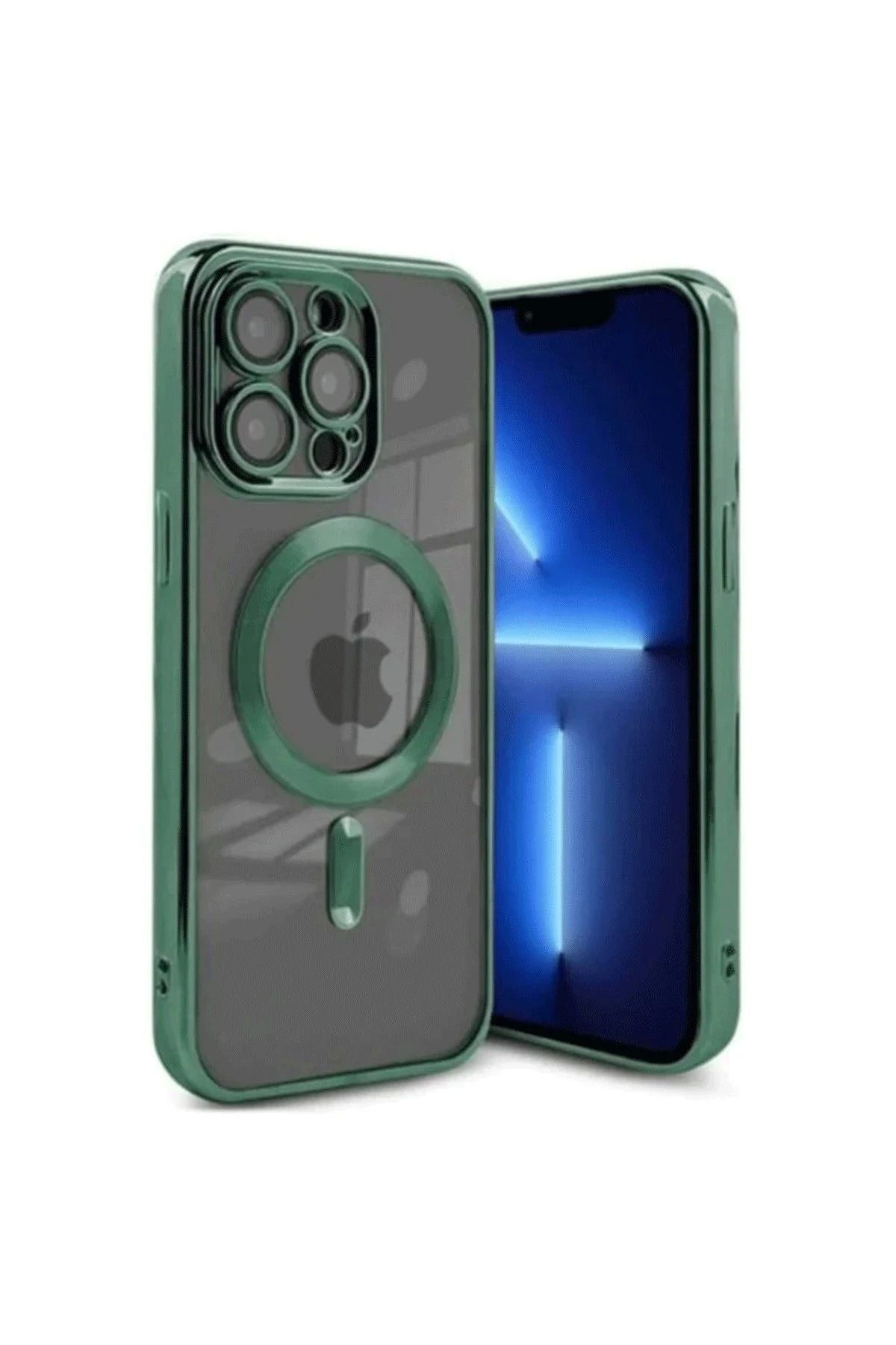 NewFace iPhone 15 Pro Kılıf Kross Magneticsafe Kapak - Koyu Yeşil JOJUA