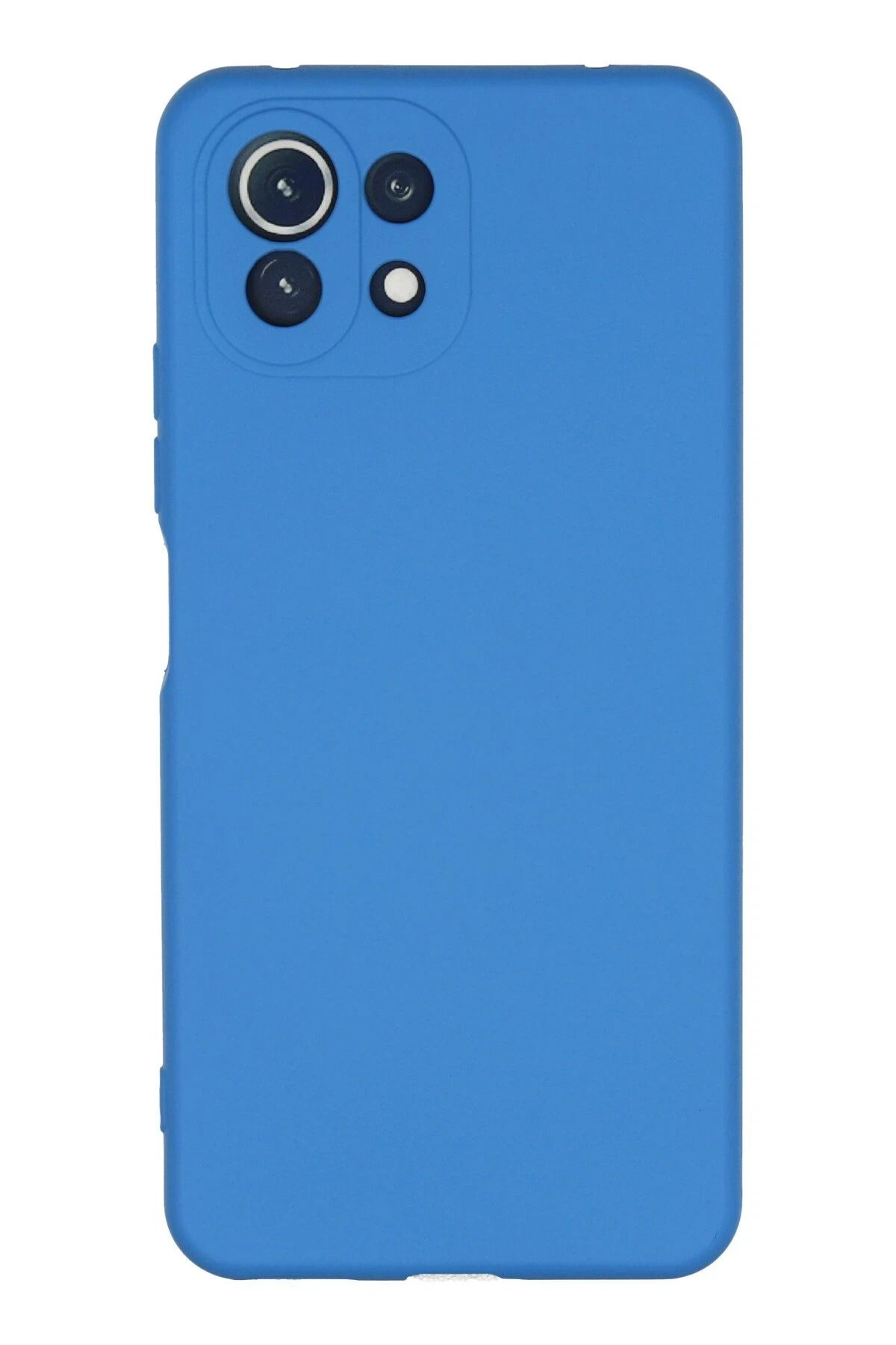 NewFace Xiaomi Mİ 11 Lite Kılıf Nano içi Kadife Silikon - Mavi YNSMR