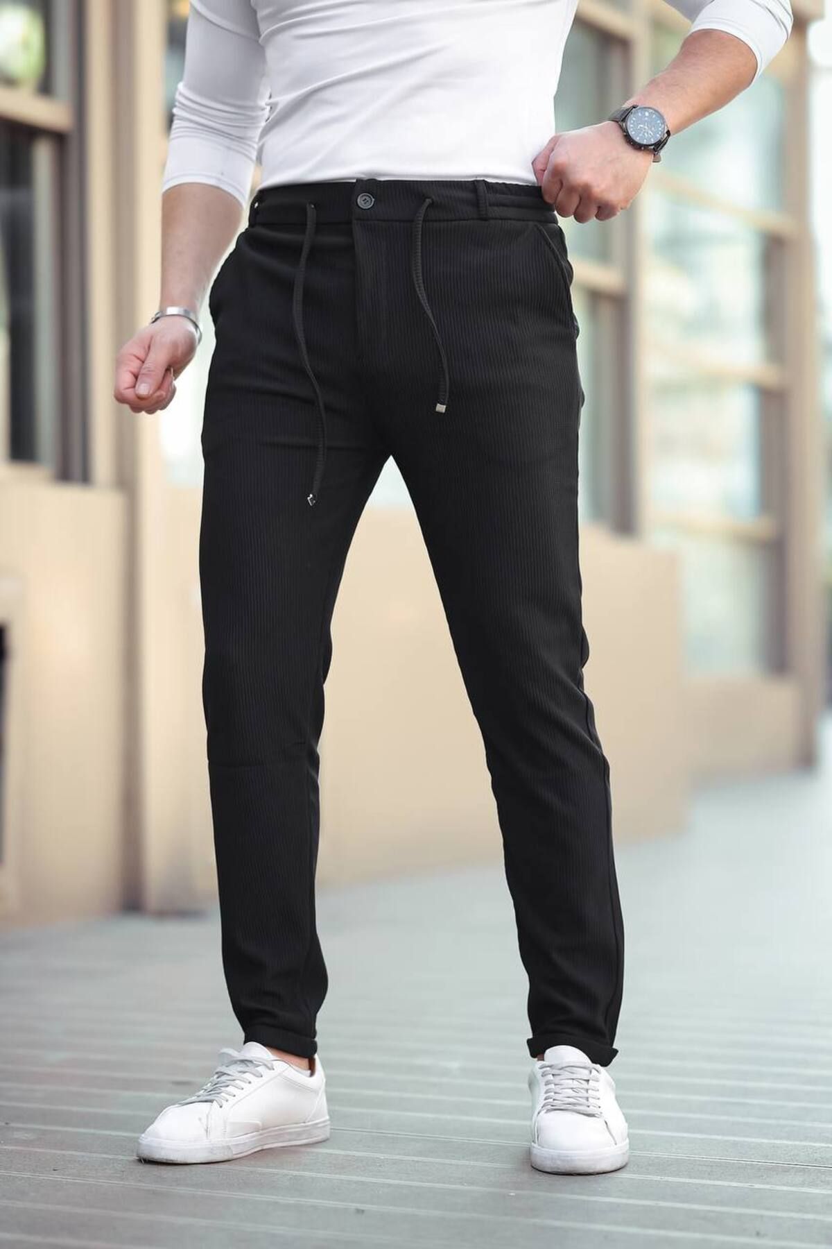 MODA JAMBER KLASİK DÜĞMELİ BAĞCIK DETAYLI BAGGY