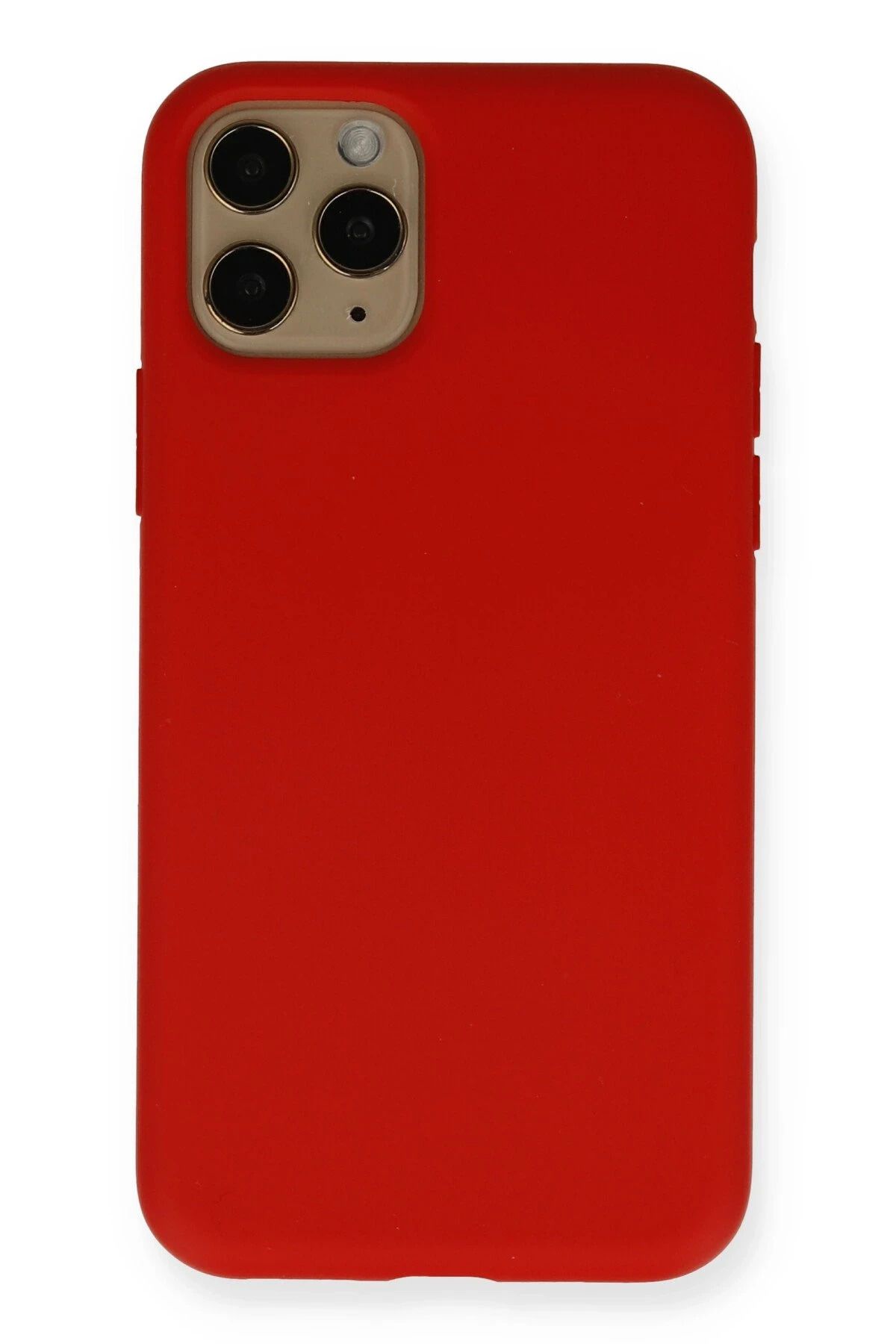 NewFace iPhone 11 Pro Kılıf Nano içi Kadife Silikon - Kırmızı HNZRN uyumlu