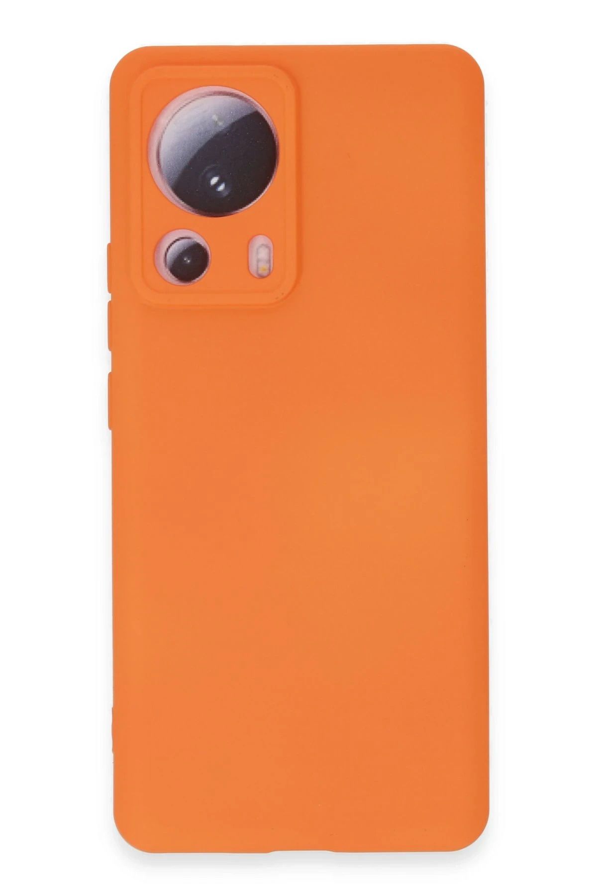 NewFace Xiaomi Mi 13 Lite Kılıf Nano içi Kadife Silikon - Turuncu JOJUA