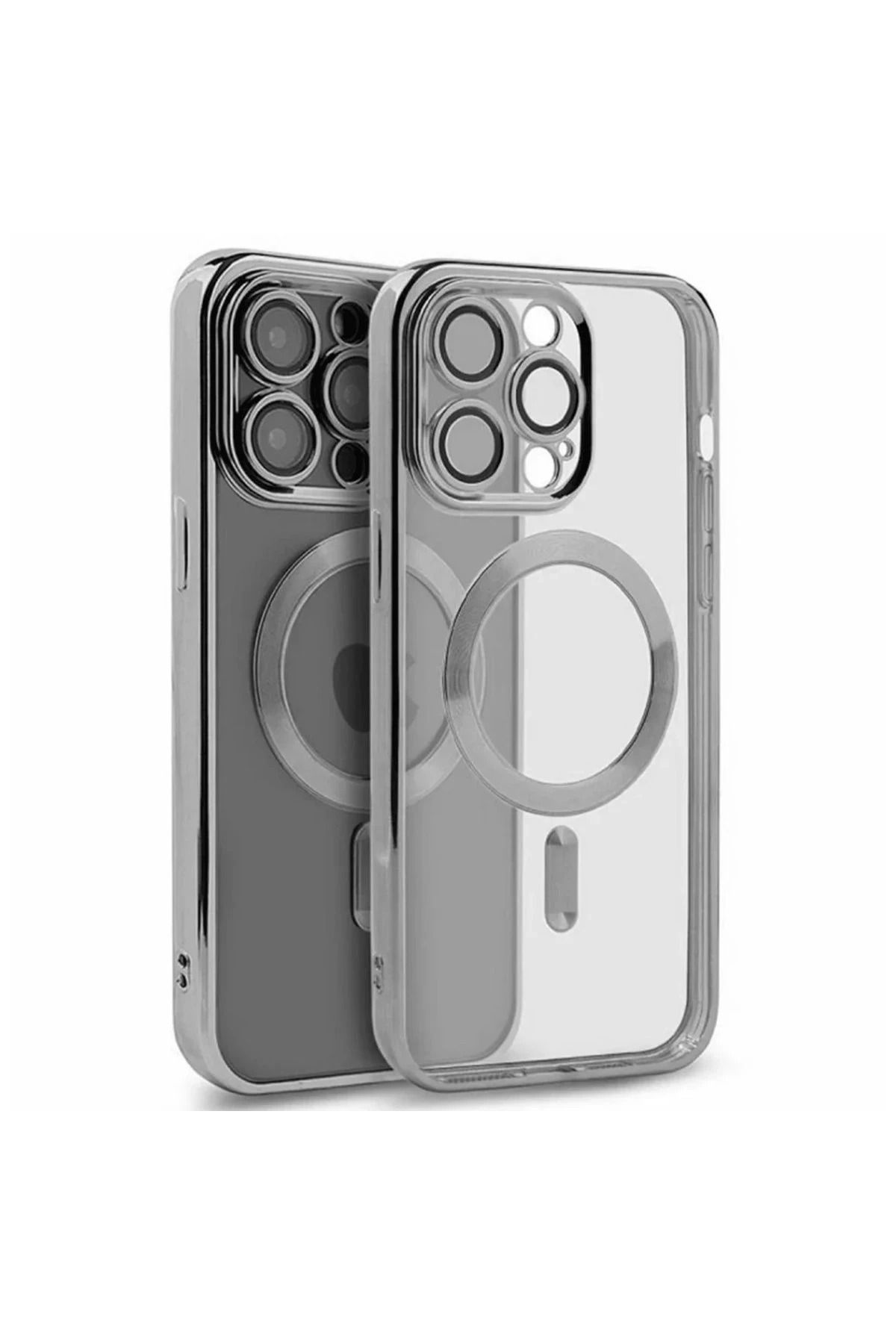 NewFace iPhone 15 Pro Kılıf Kross Magneticsafe Kapak - Gümüş JOJUA