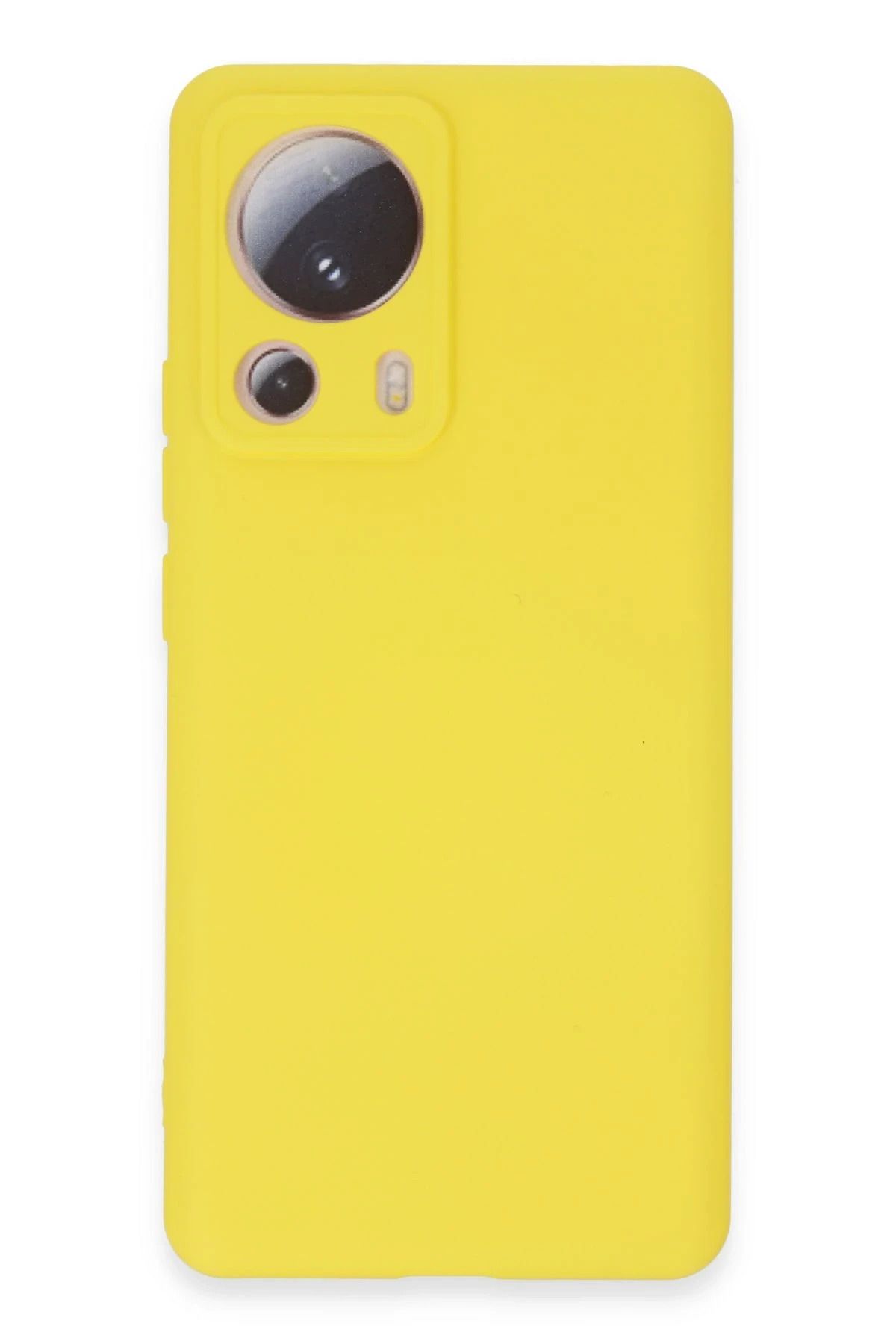 NewFace Xiaomi Mi 13 Lite Kılıf Nano içi Kadife Silikon - Sarı JOJUA