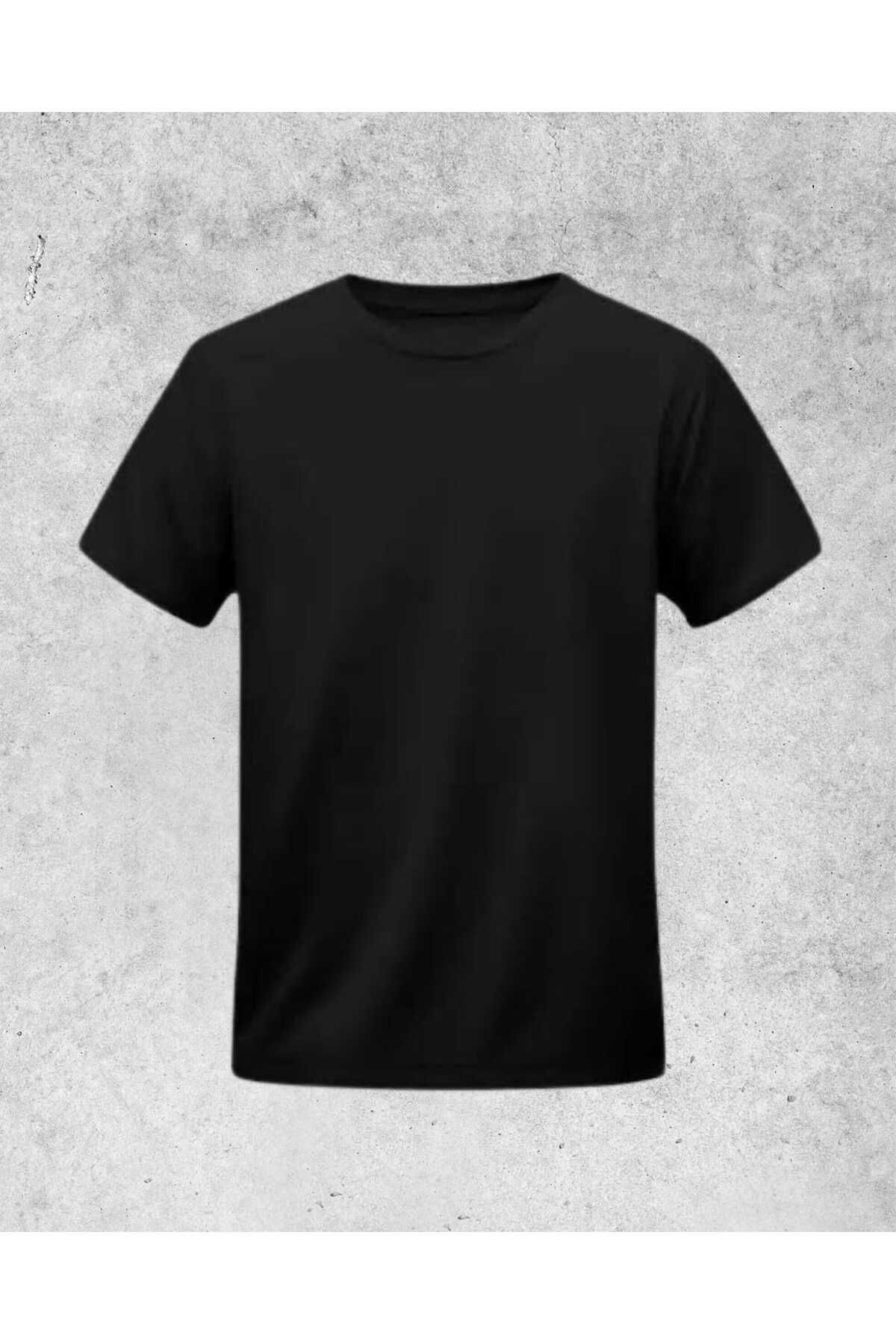 MOLICO Basic unisex sıfır yaka kısa kollu rahat tshirt