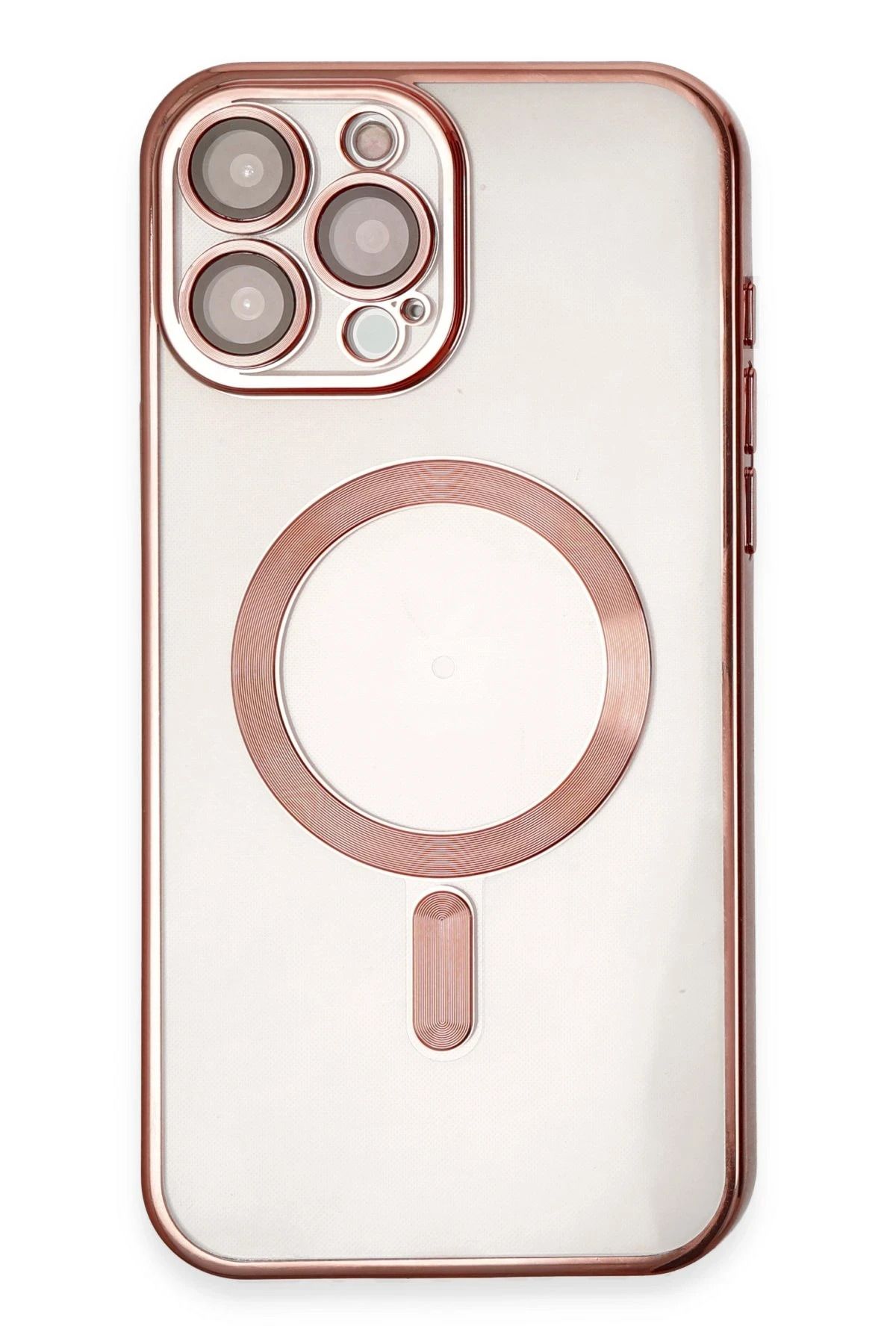 NewFace iPhone 15 Pro Kılıf Kross Magneticsafe Kapak - Rose YNSMR