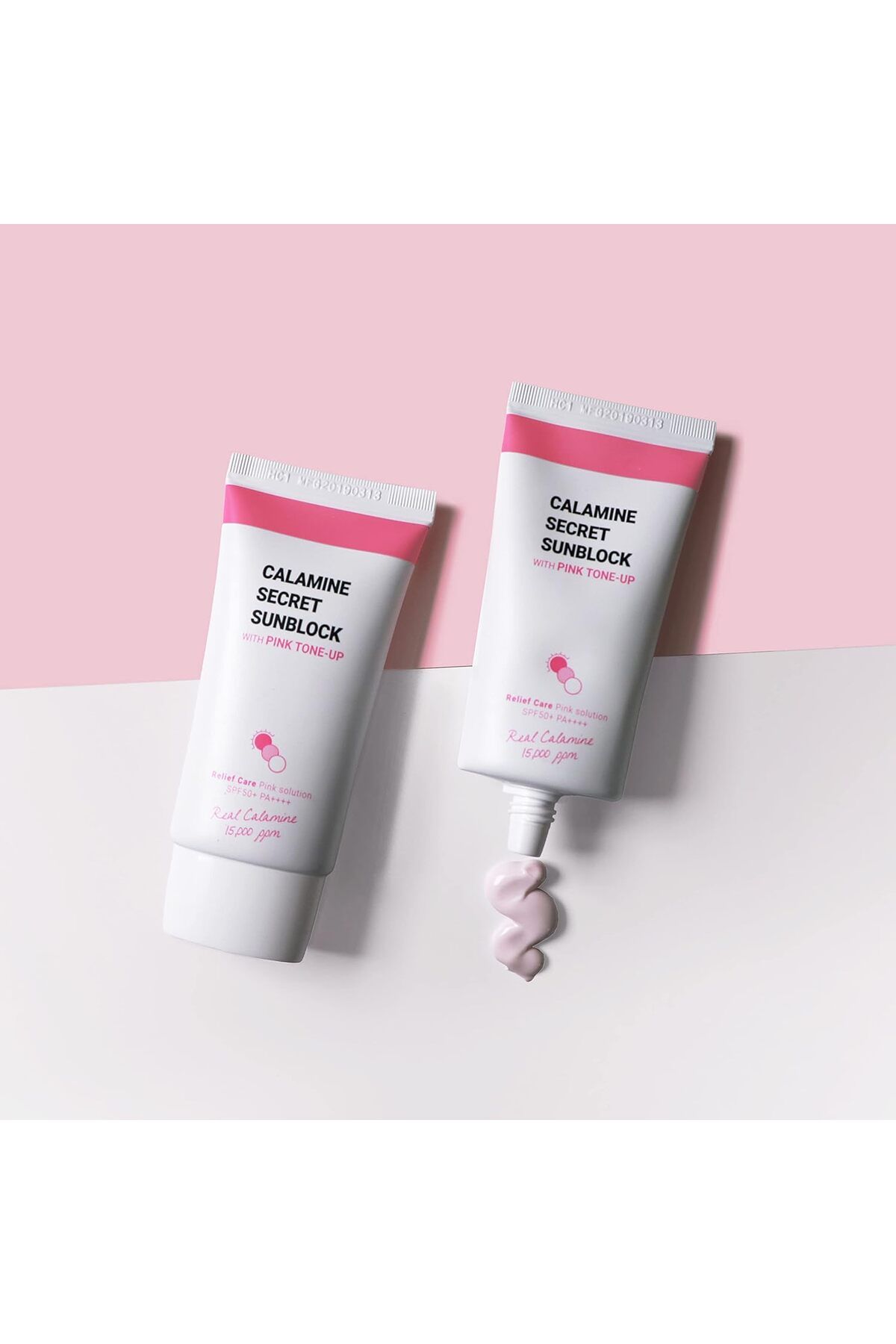 کرم ضد آفتاب صورت مخفی CALAMINE رنگ صورتی SPF50+PA ++++ 50ML KSECRET
