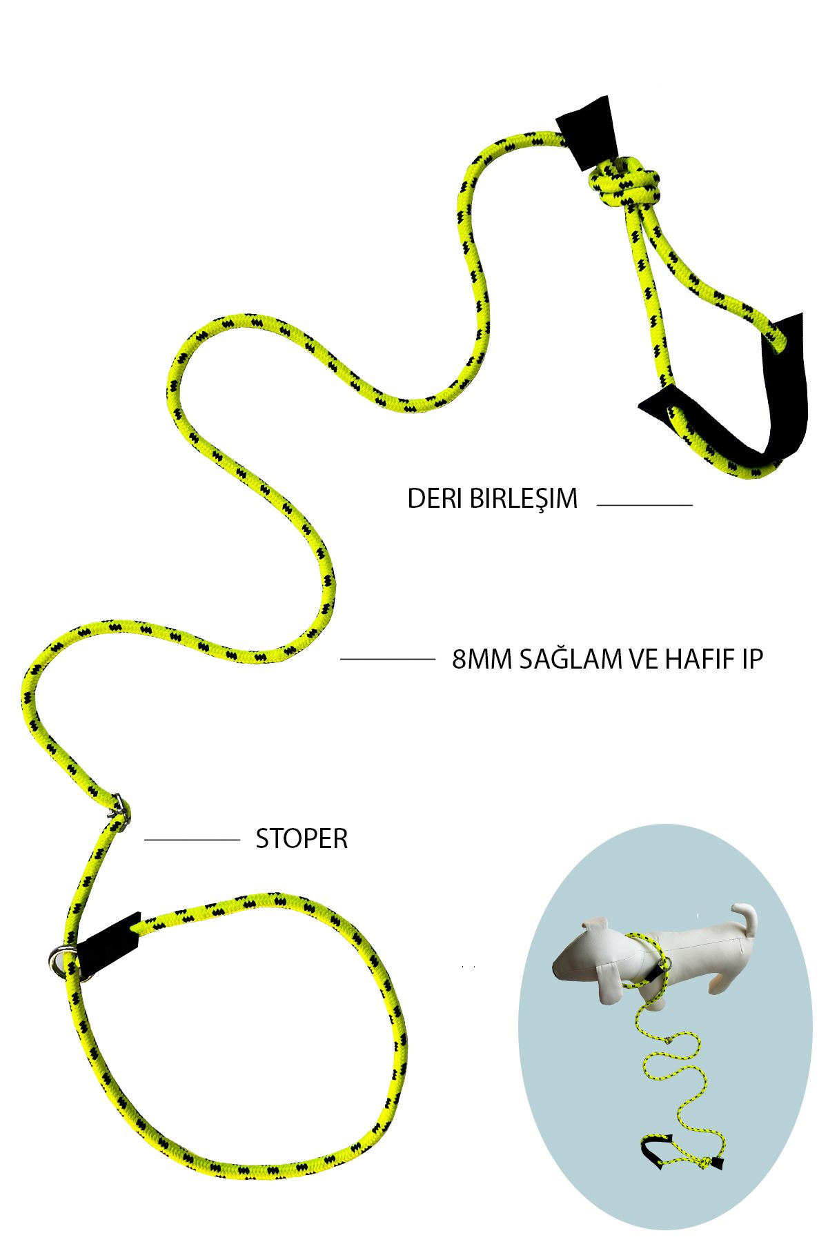 PETSWUU Ayarlanabilir Boğma Köpek Büyük Irk Neon Sarı Eğitim Antreman Itaat Boyun Gezdirme Tasması