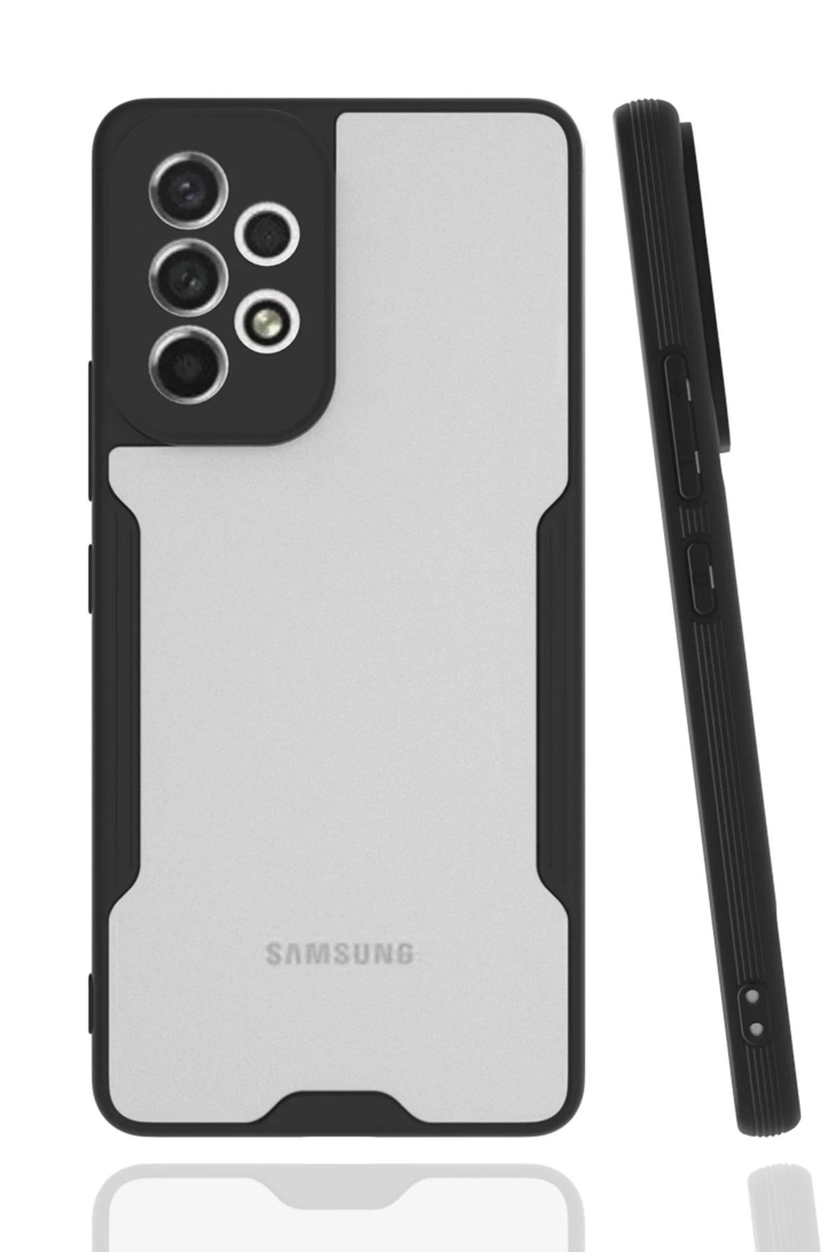NewFace Samsung Galaxy A53 5G Kılıf Platin Silikon - Siyah LZWDR