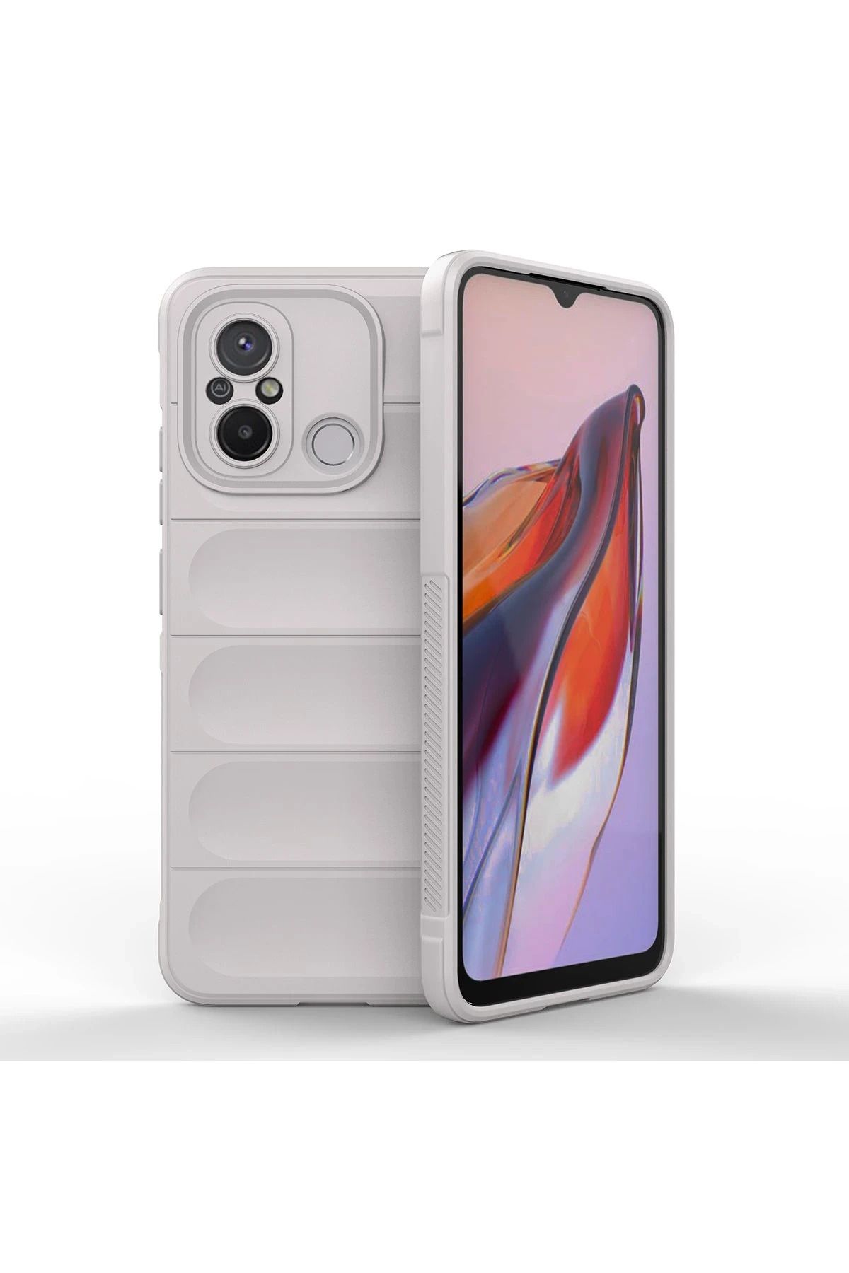 NewFace Xiaomi Redmi 12C Kılıf Optimum Silikon - Krem HNZRN