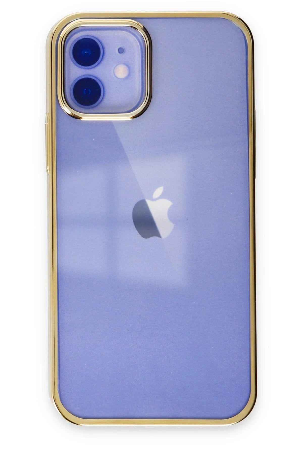 NewFace iPhone 12 Kılıf Element Silikon - Gold YNSMR