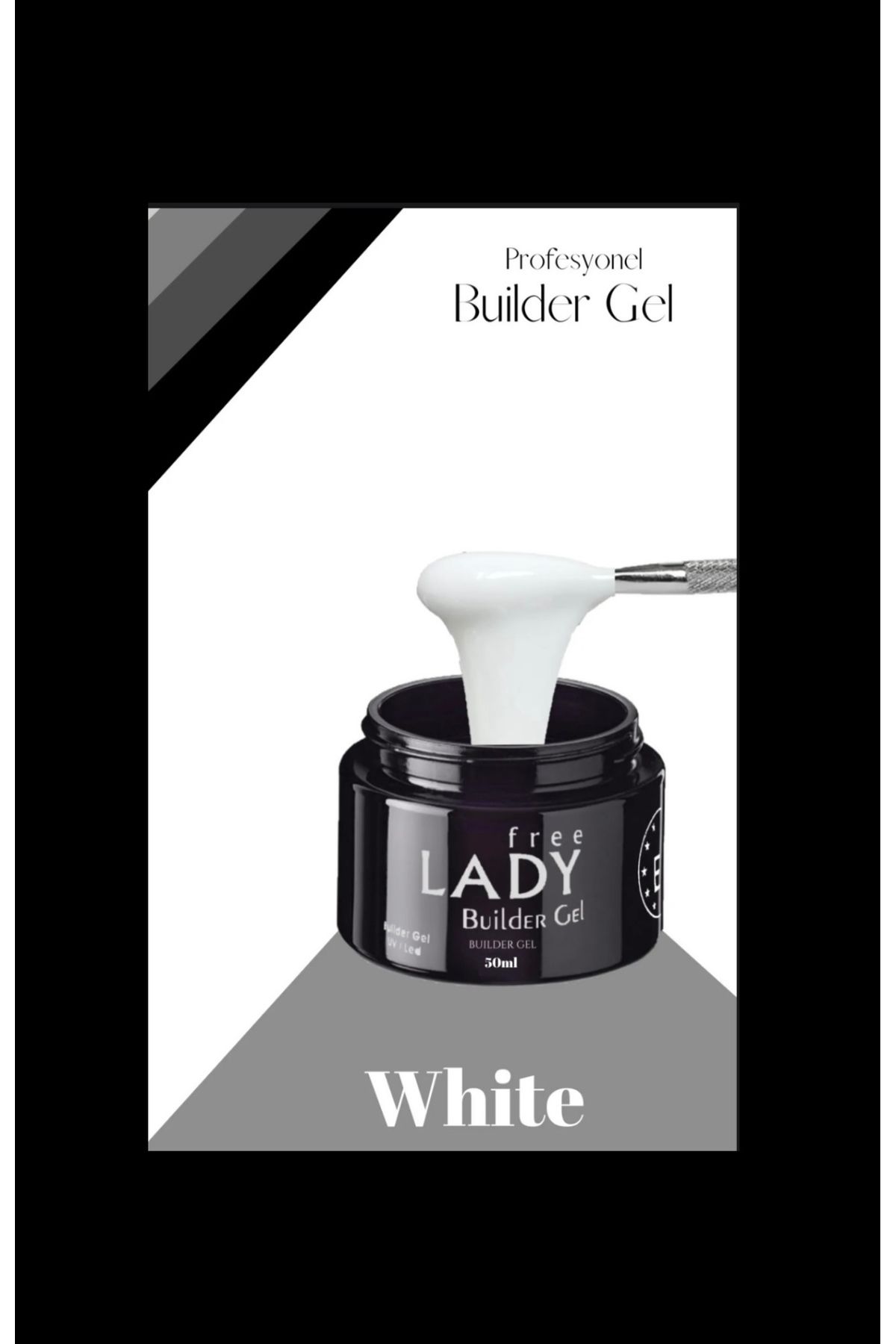 FREELADY Premium Protez Tırnak jeli Kireç Beyaz - 15ml White Uv/led