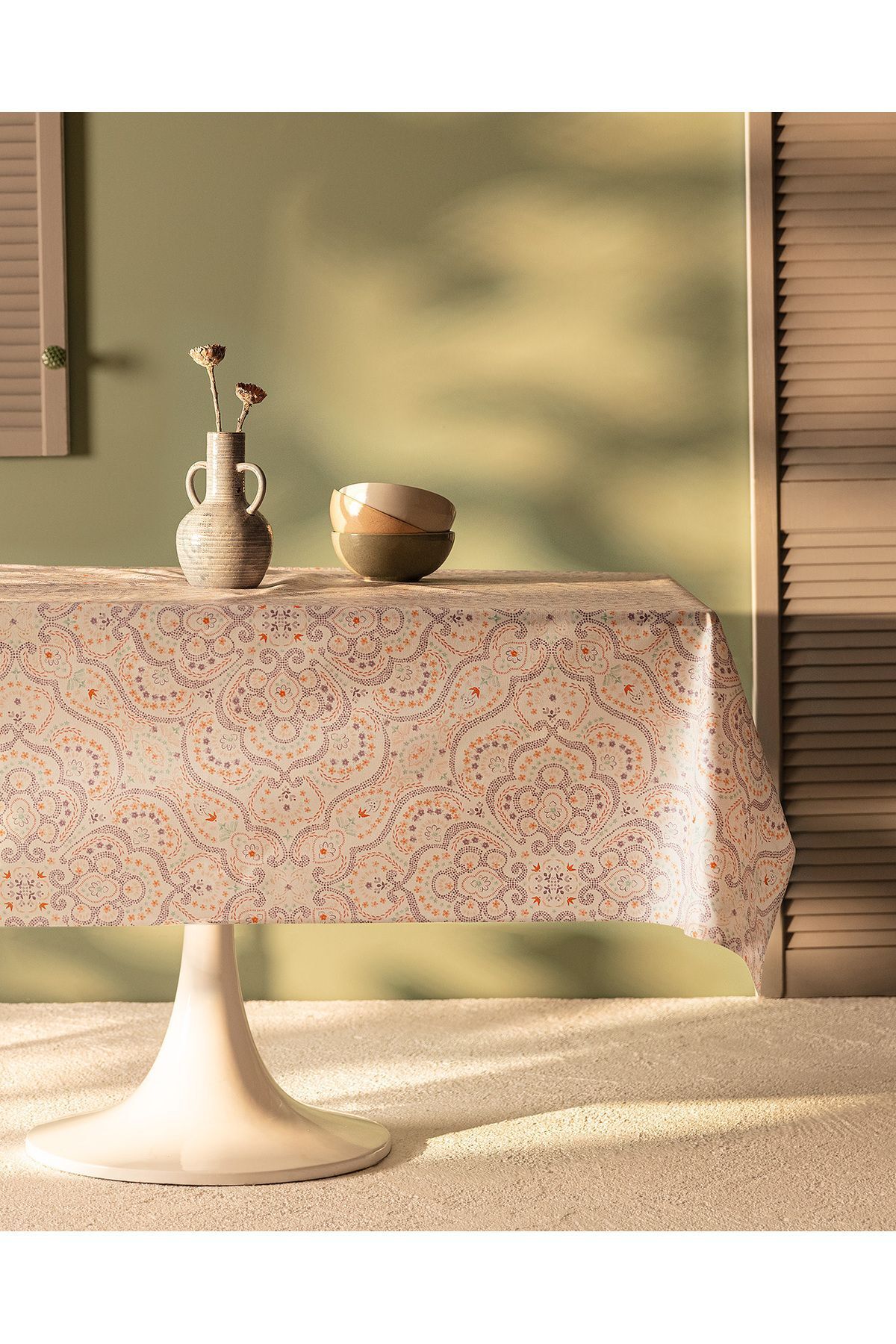 Madame Coco M.C Ancre Pvc Masa Örtüsü - Mor - 100x140 Cm