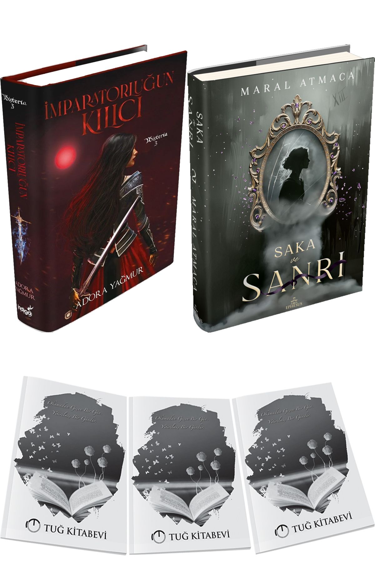İndigo Kitap İmparatorluğun Kılıcı Ciltli ve Saka ve Sanrı 2 Ciltli + Hediyeli