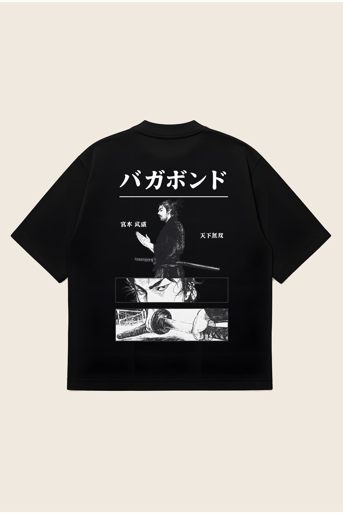 Moon Dancer Vogabond Samurai Unisex Oversize Baskılı Boxy Fit Kalın Kumaşlı T-shirt