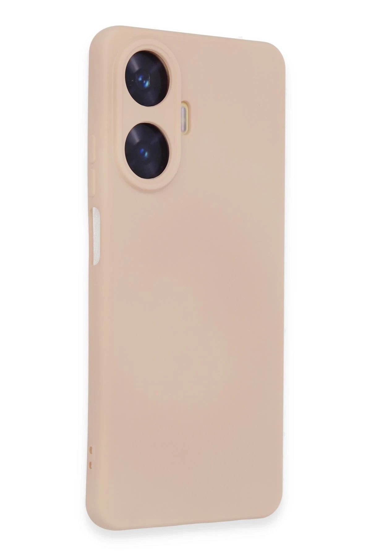 NewFace Realme C55 Kılıf Nano içi Kadife Silikon - Pudra JOJUA