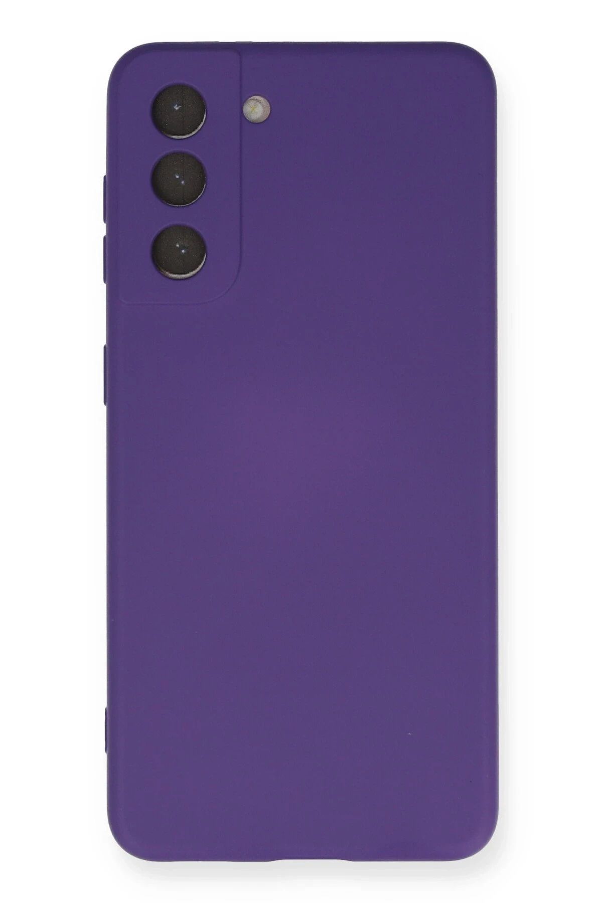 NewFace Samsung Galaxy S21 FE Kılıf Nano içi Kadife Silikon - Mor NRMSA