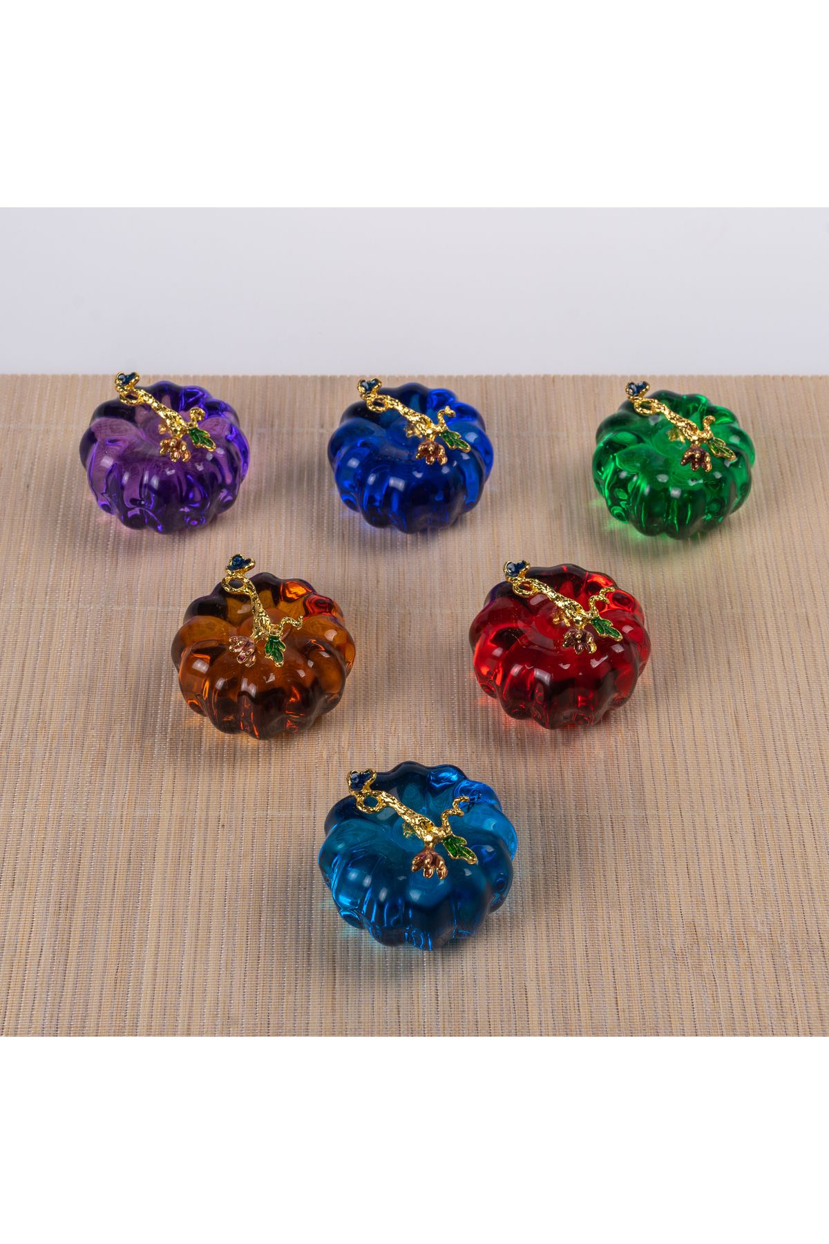 Hinora Kristal Dekor Kabak Süs Biblo 6x4cm 6LI SET